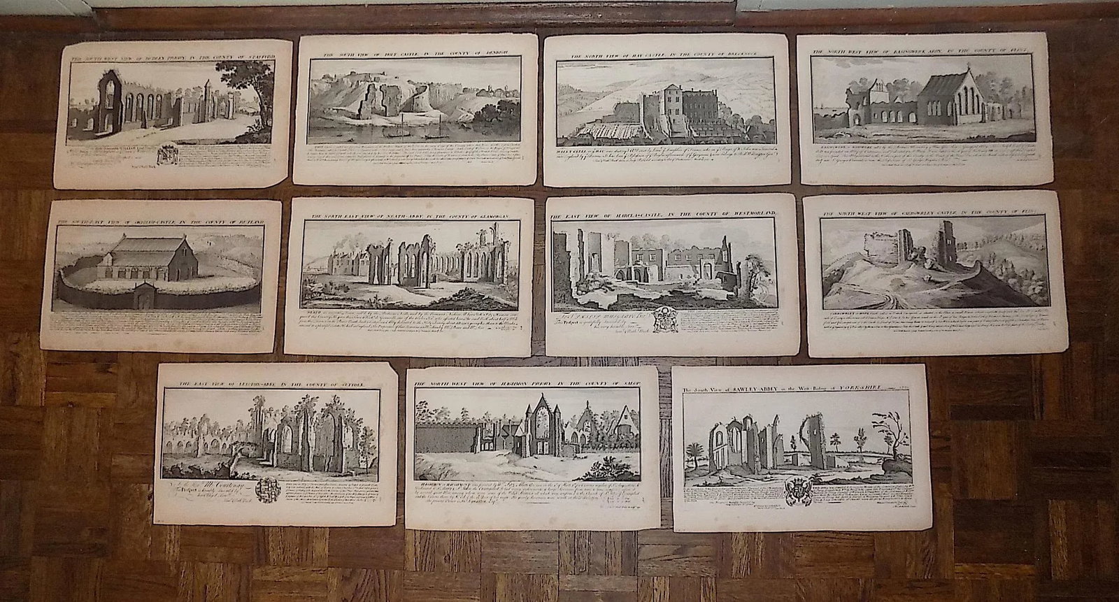 Authentic Antique 18th C. Bucks' Views of England Copperplate Engravings--Set of 11 - 7