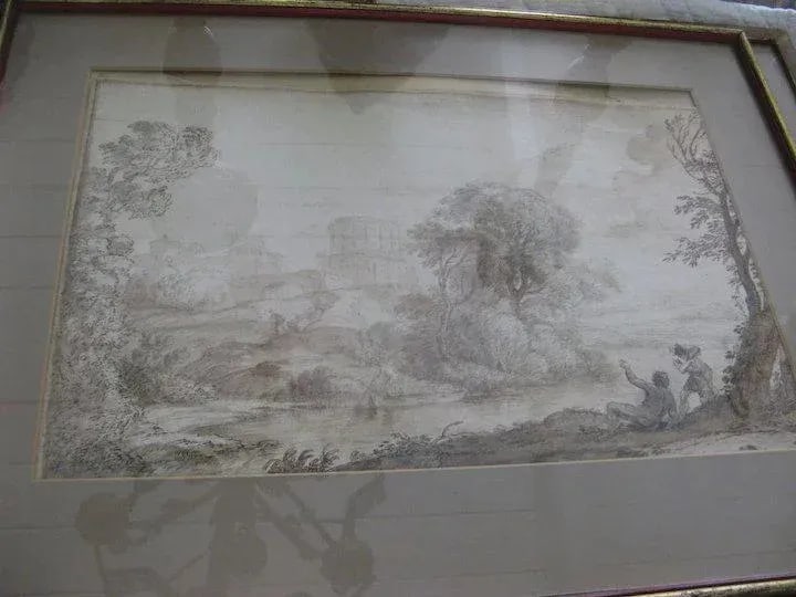 17th Century Landscape Ink Wash - 4