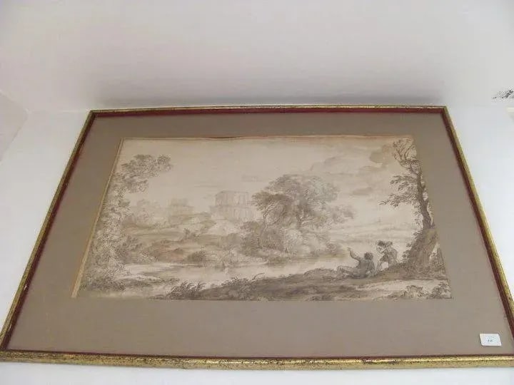 17th Century Landscape Ink Wash - 7