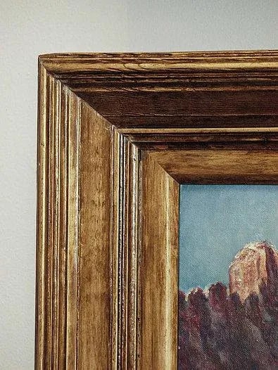 1927 Continental School Alpine Landscape Oil Painting, Framed - 3