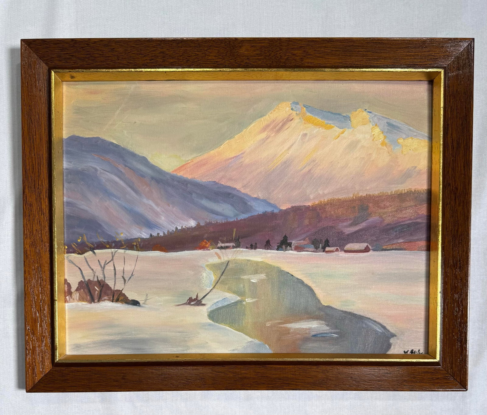 Mid 20th Century American Landscape Still Life Original Oil Paintings, a Pair - 2