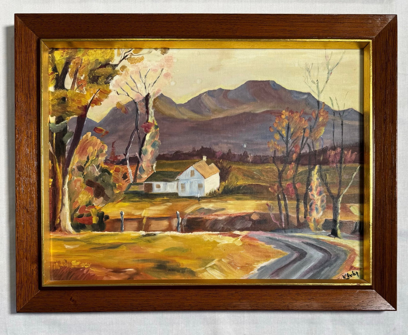 Mid 20th Century American Landscape Still Life Original Oil Paintings, a Pair - 3