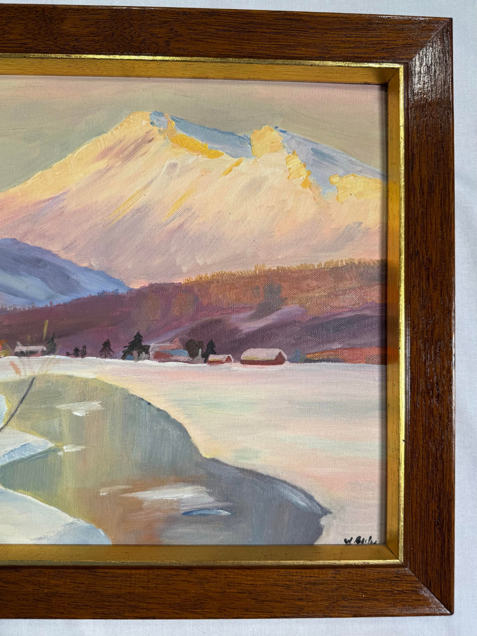 Mid 20th Century American Landscape Still Life Original Oil Paintings, a Pair - 4