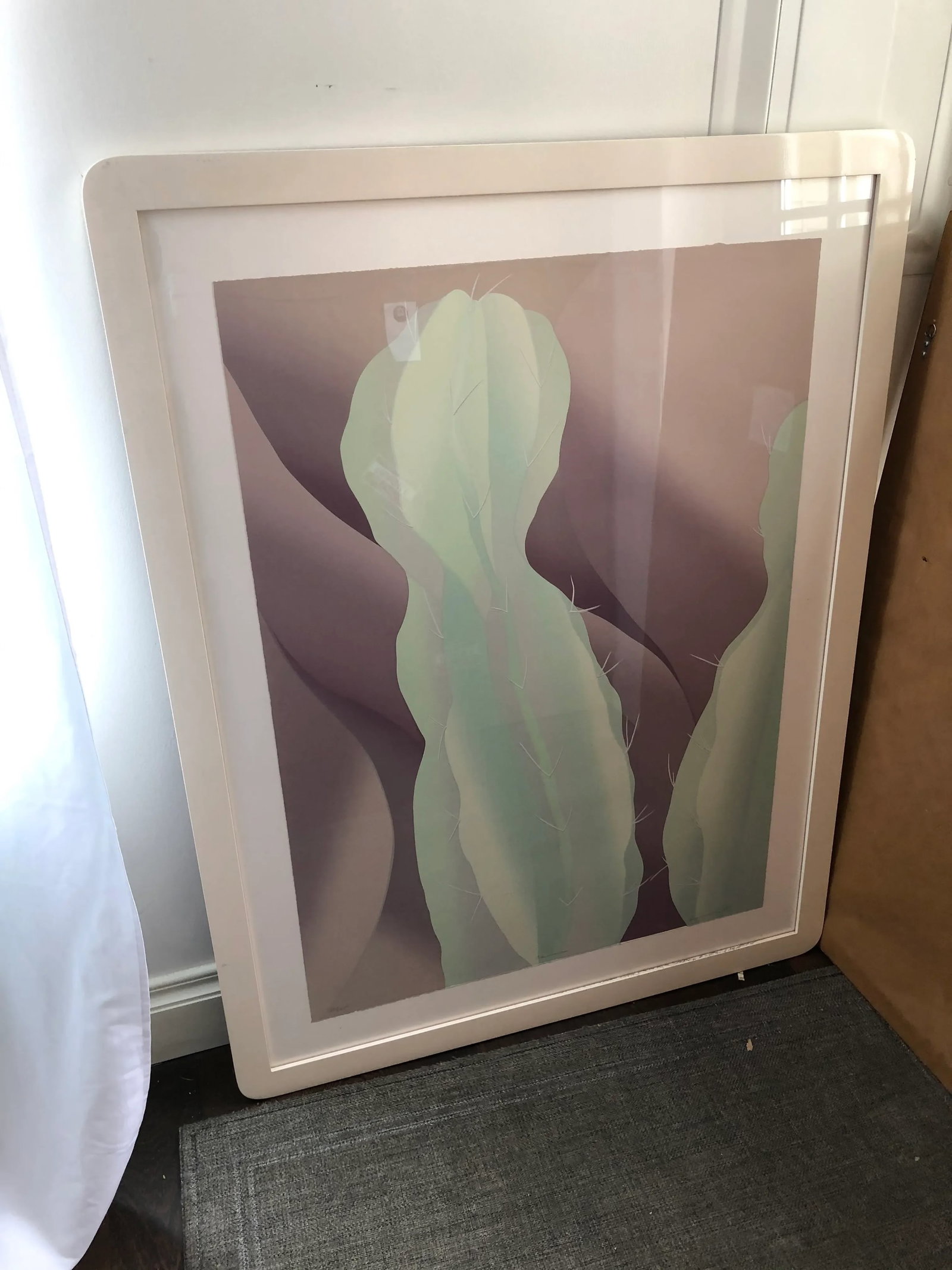 Mid Century Saguaro Cactus Art - 3