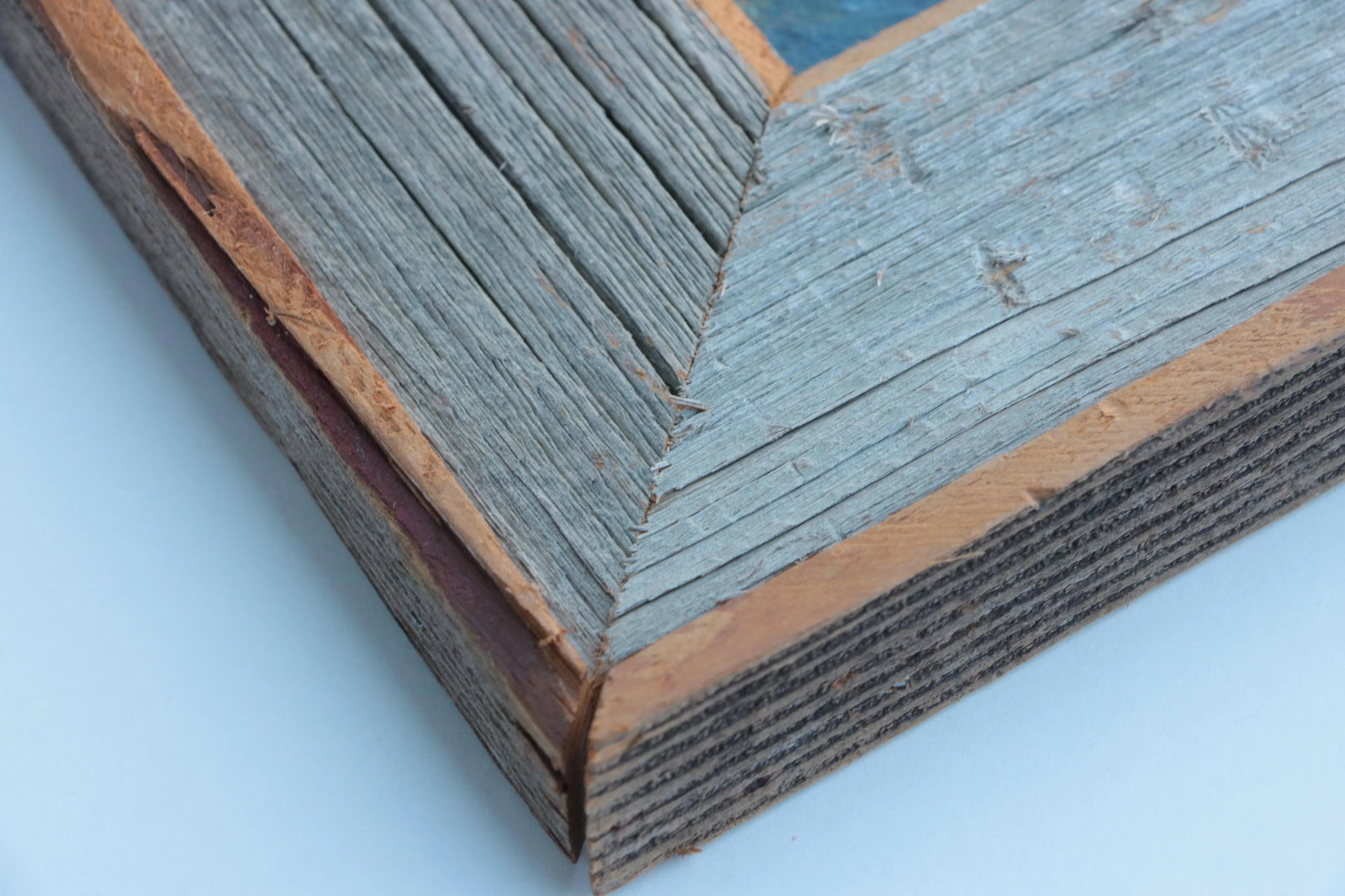 Vintage Coastal Painting Framed in Reclaimed Wood - 5