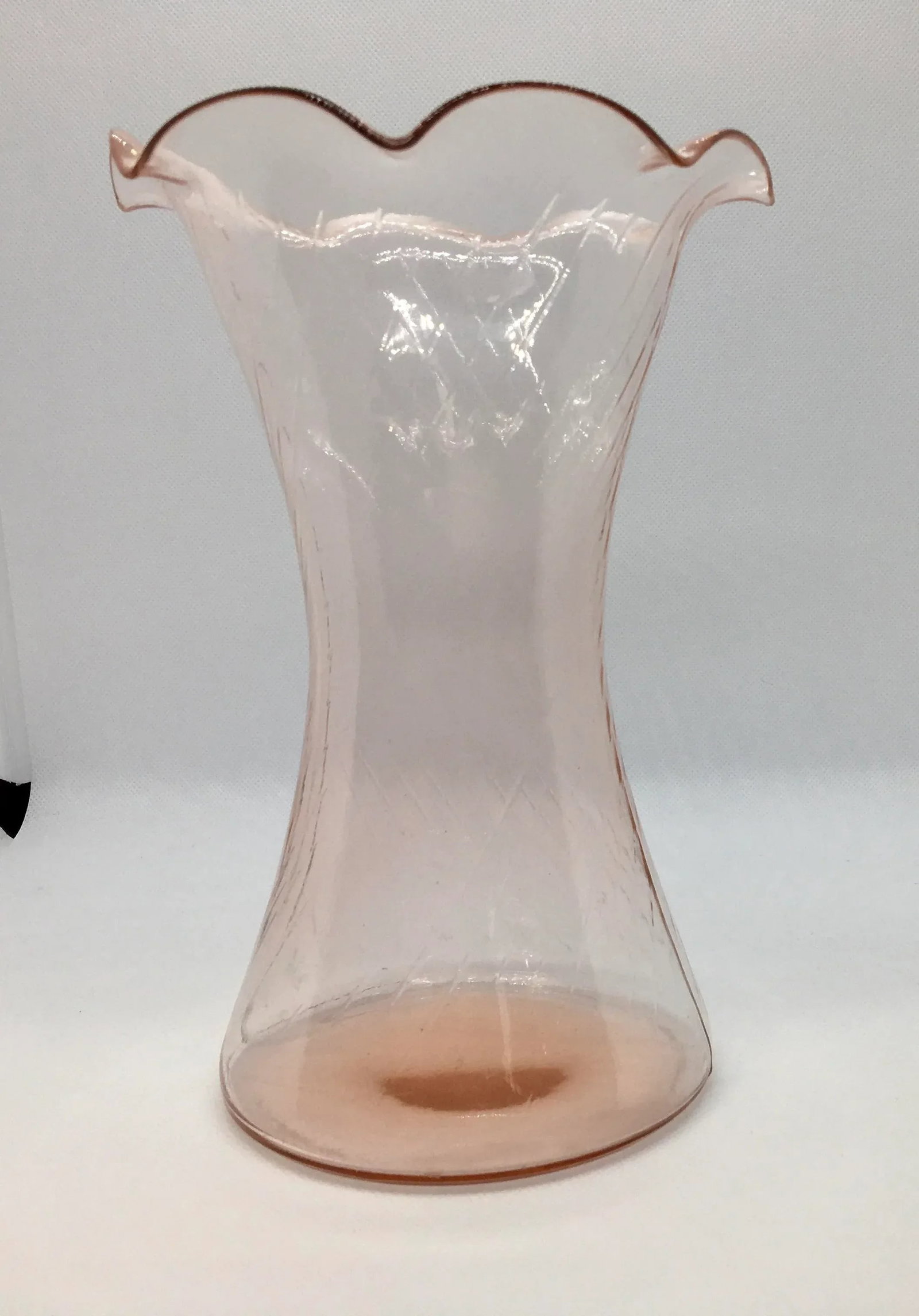 Vintage Pink Depression Glass Vase - 5