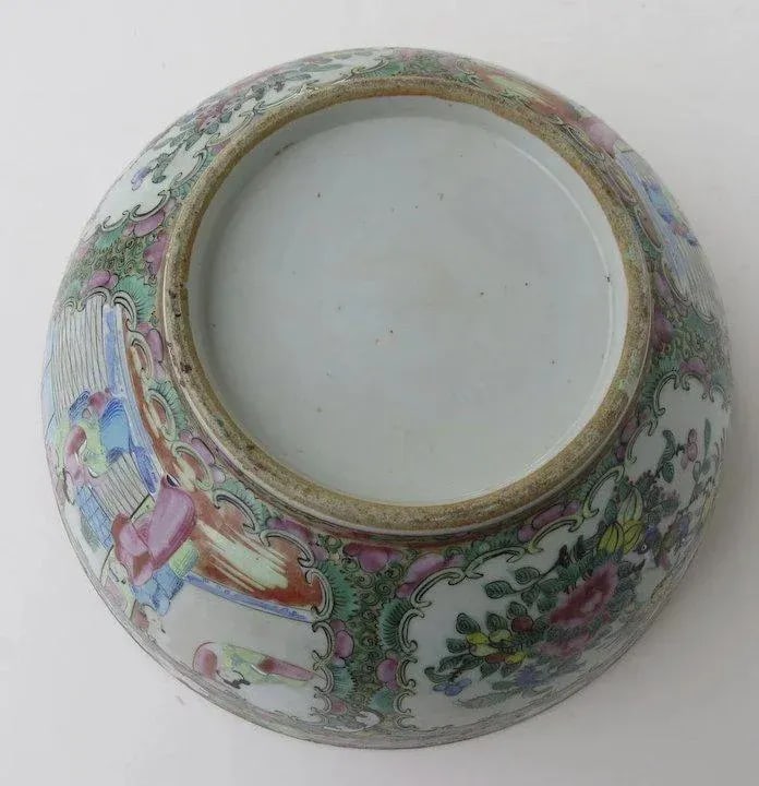 Chinese Export Rose Medallion Punch Bowl - 7