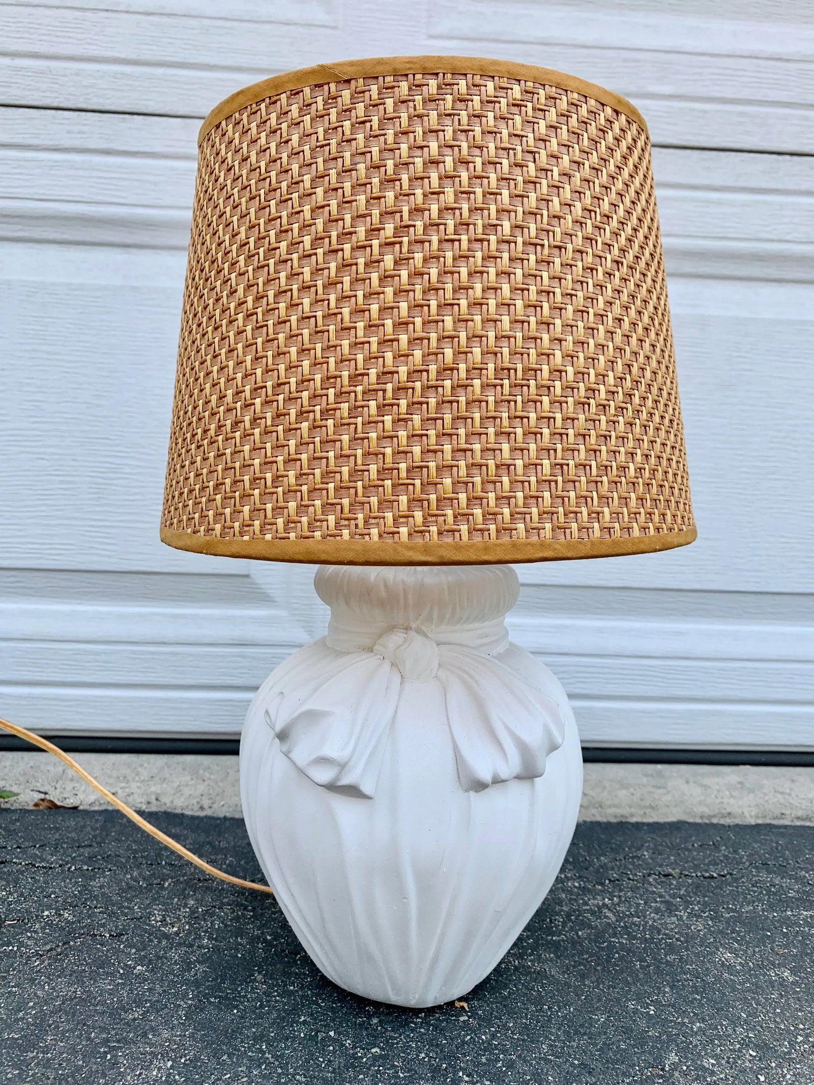 Plaster Drapery Lamp - 4