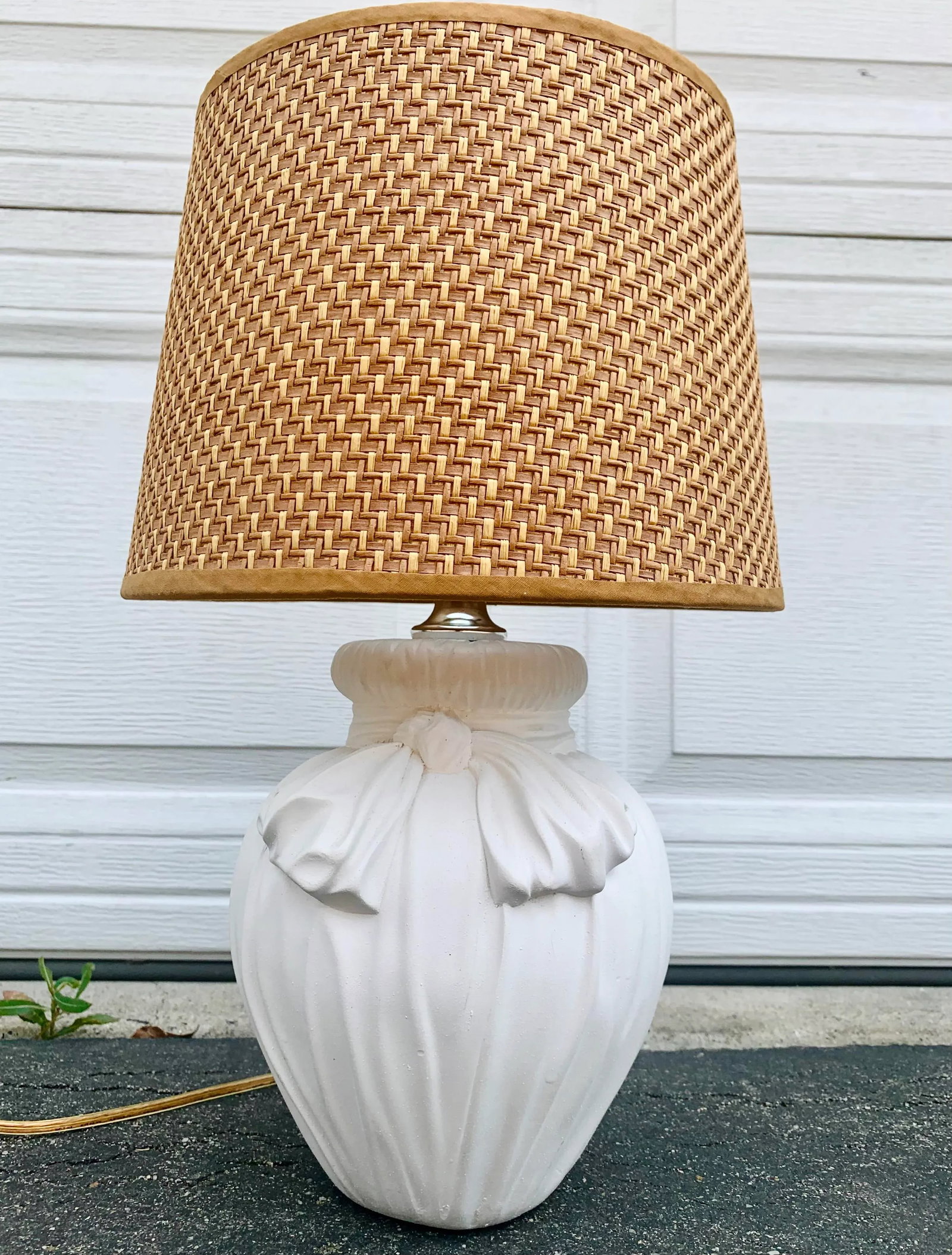 Plaster Drapery Lamp - 5