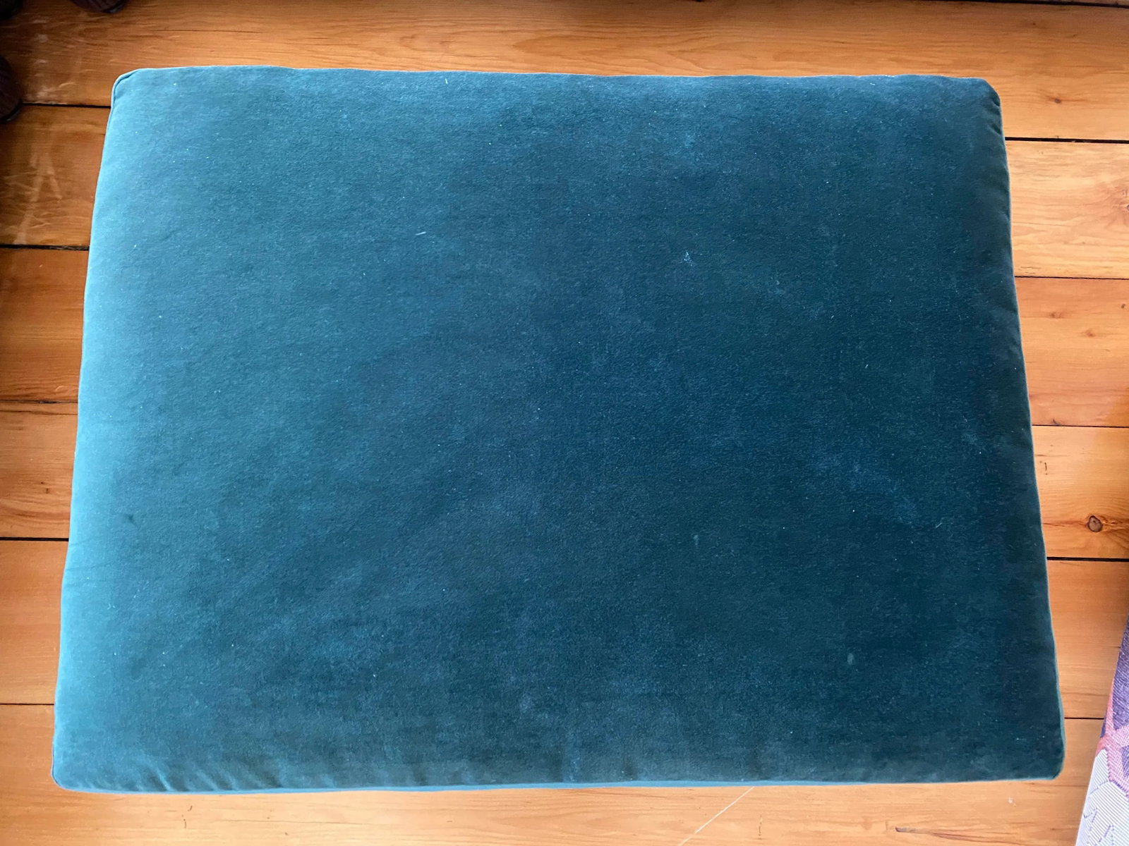 Oversized Custom Evergreen Velvet Ottoman - 3
