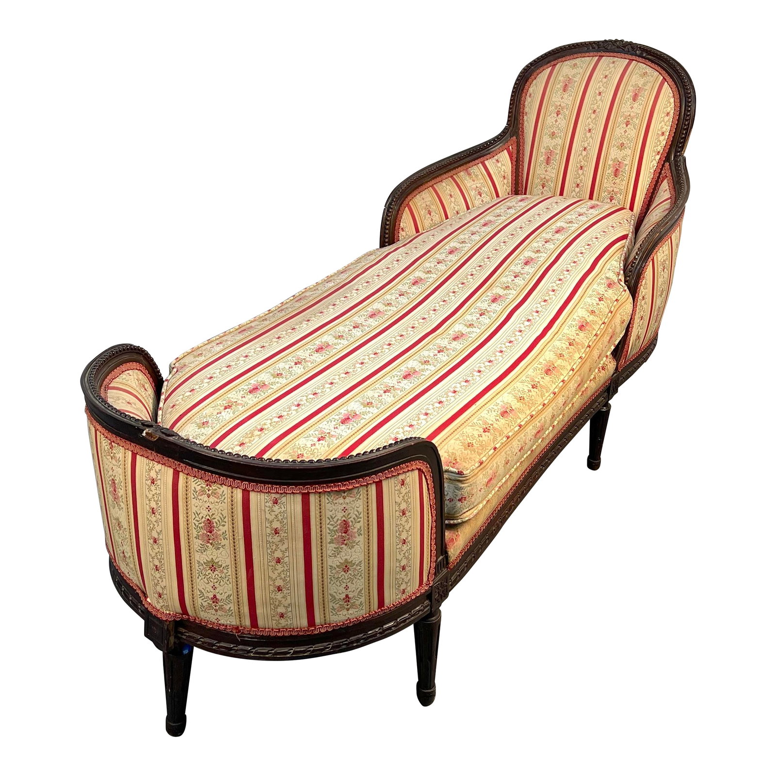 Early 20th Century French Provincial Style Chaise Lounge Settee (1 of 7)