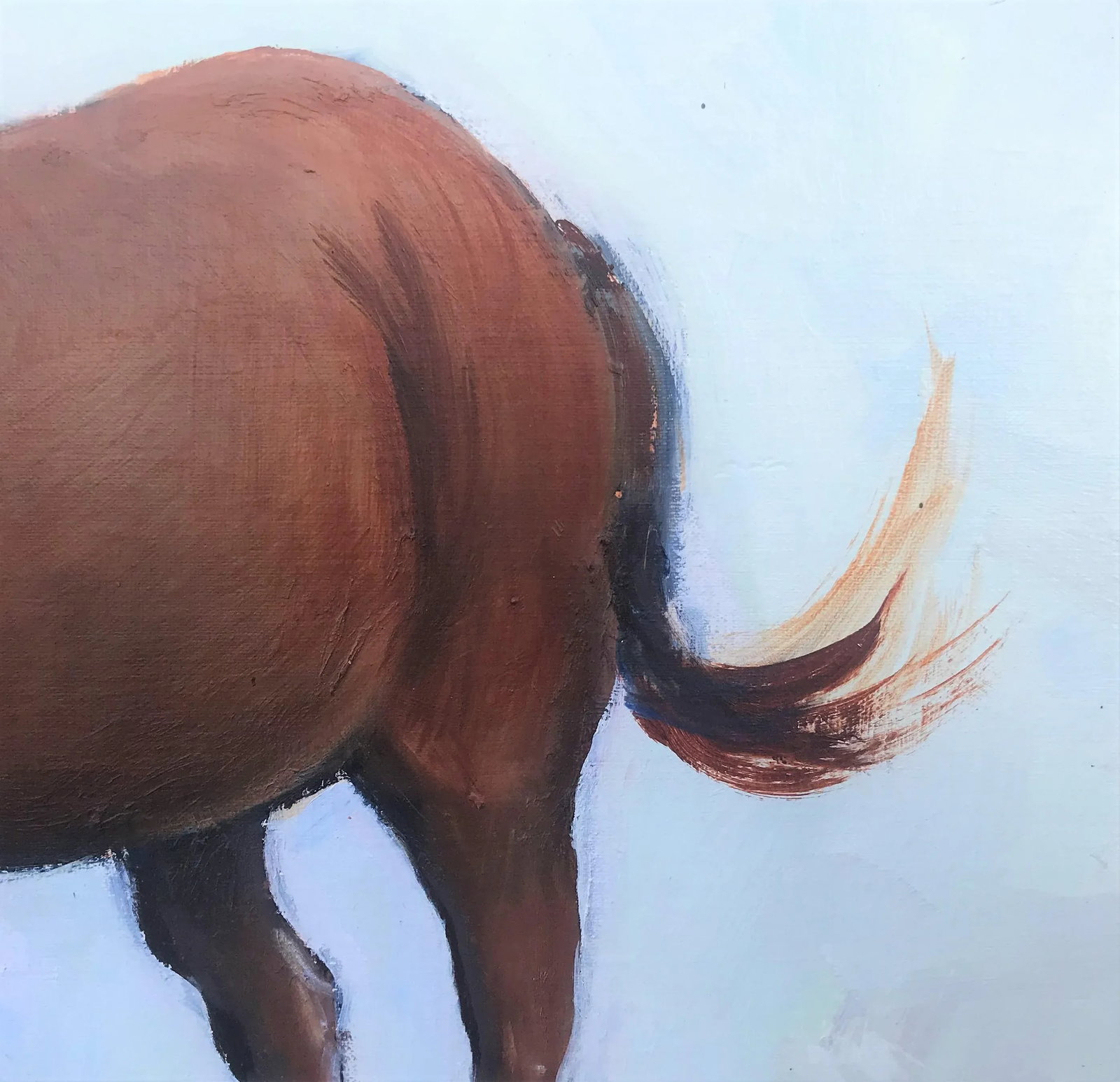 Framed "Grazing Horse" Acrylic on Canvas Original Painting - 7