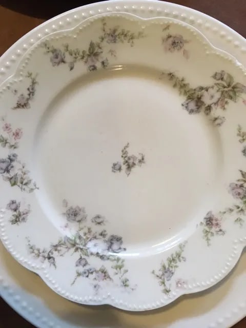 Limoges Floral China Mix & Match Plates on Chargers - 4 Piece Set - 2