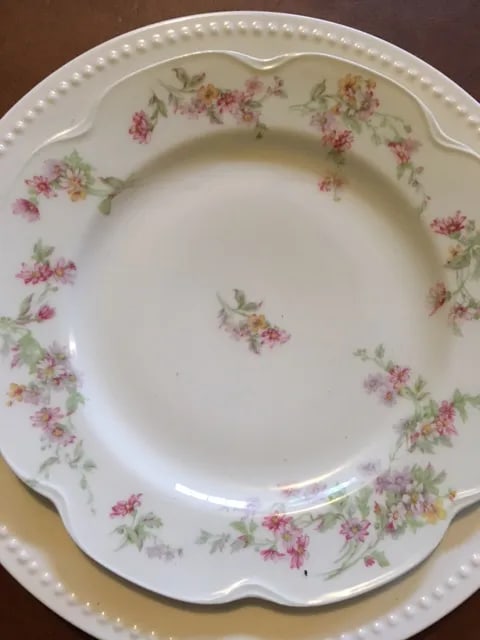 Limoges Floral China Mix & Match Plates on Chargers - 4 Piece Set - 3