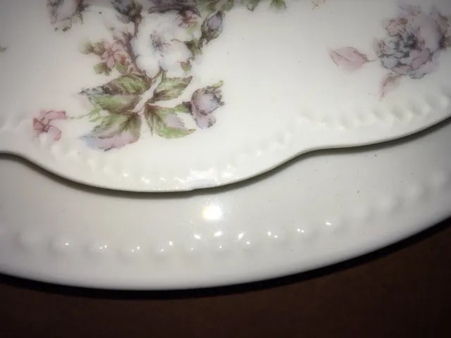 Limoges Floral China Mix & Match Plates on Chargers - 4 Piece Set - 7