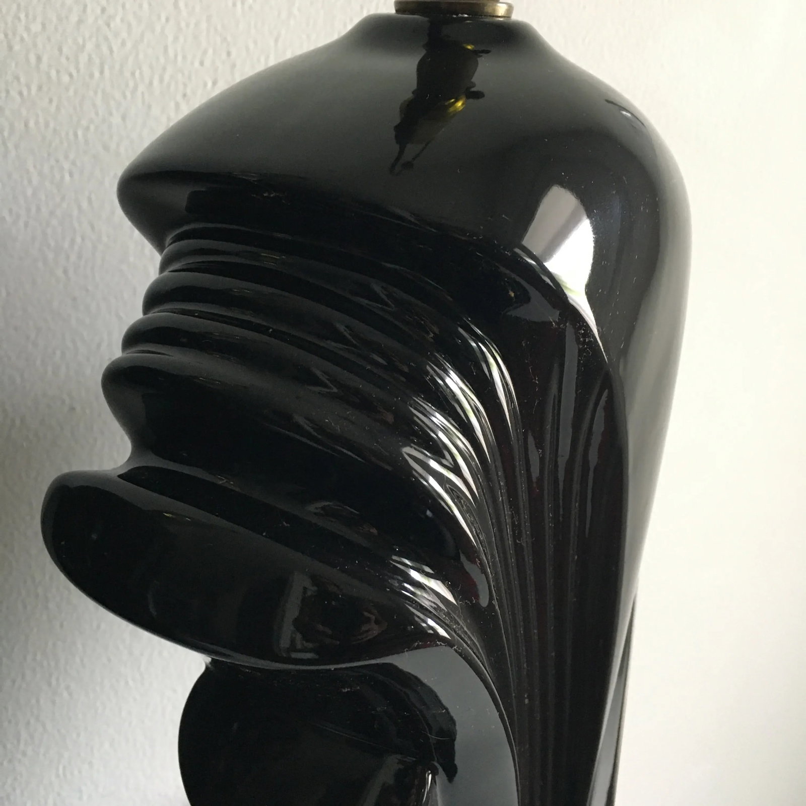 1980s Vintage Ceramic Wave Lamps - a Pair - 5