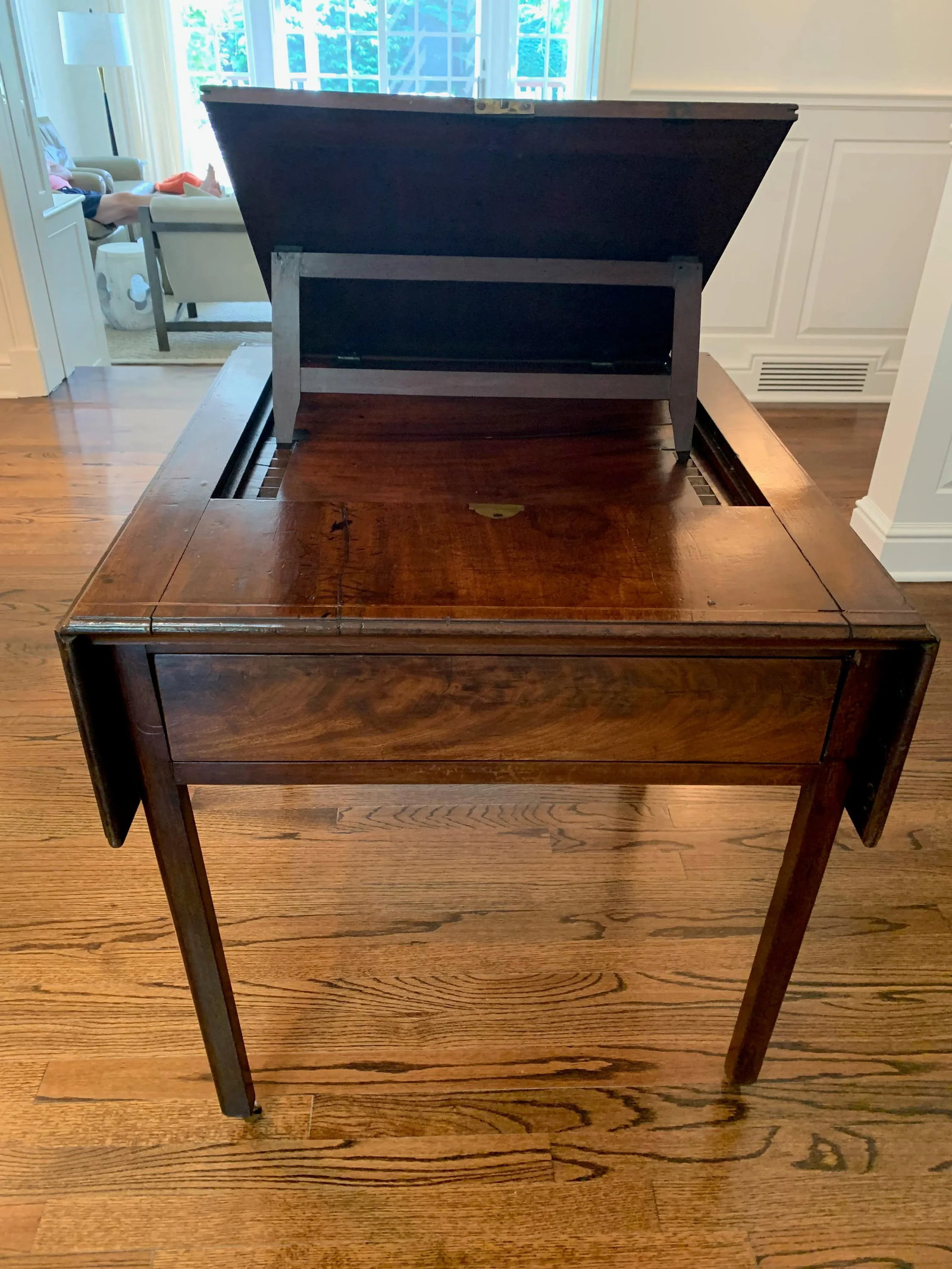 1820s Vintage George III Mahogany Inlaid Architect's Table - 12