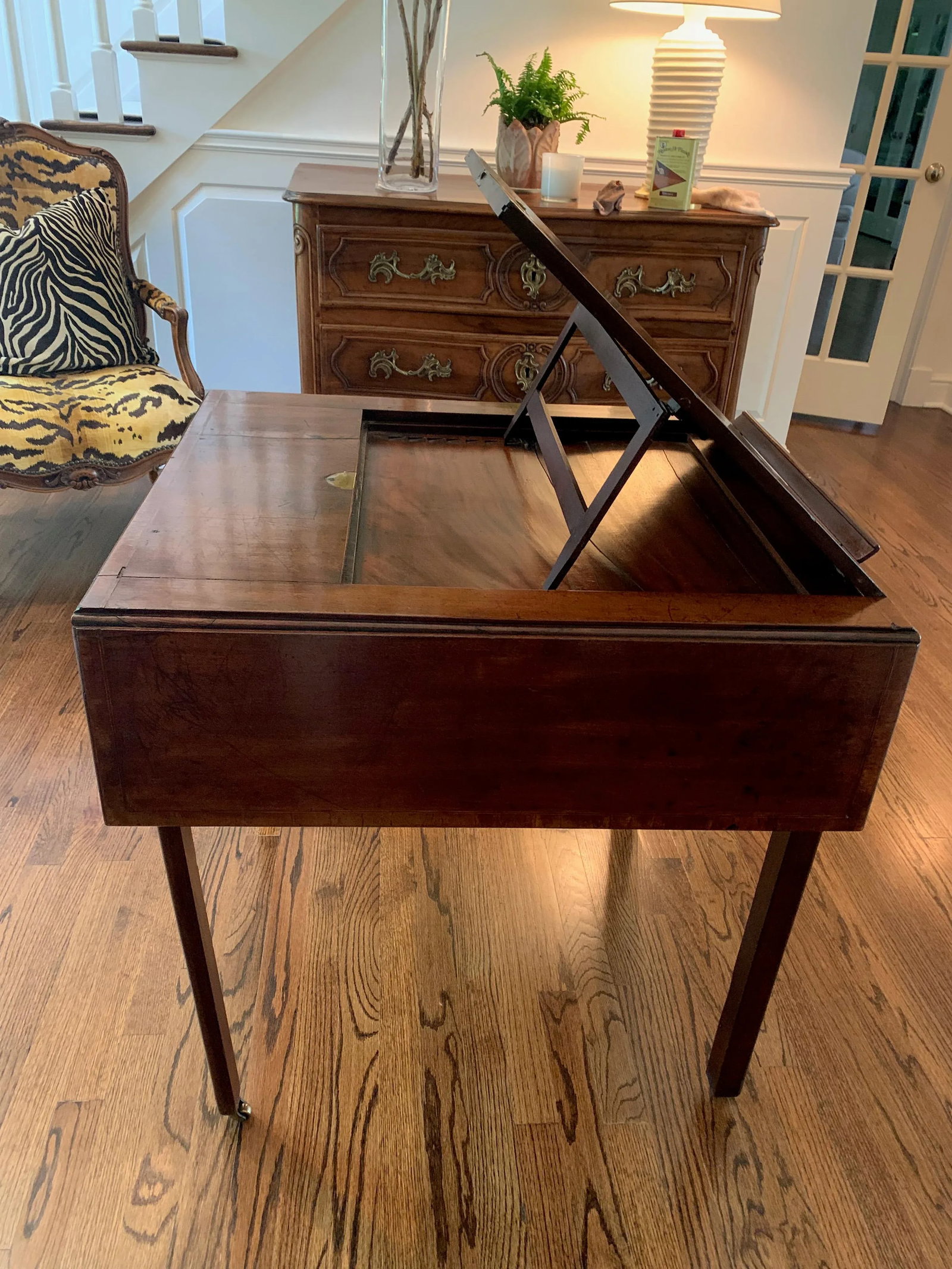 1820s Vintage George III Mahogany Inlaid Architect's Table - 3