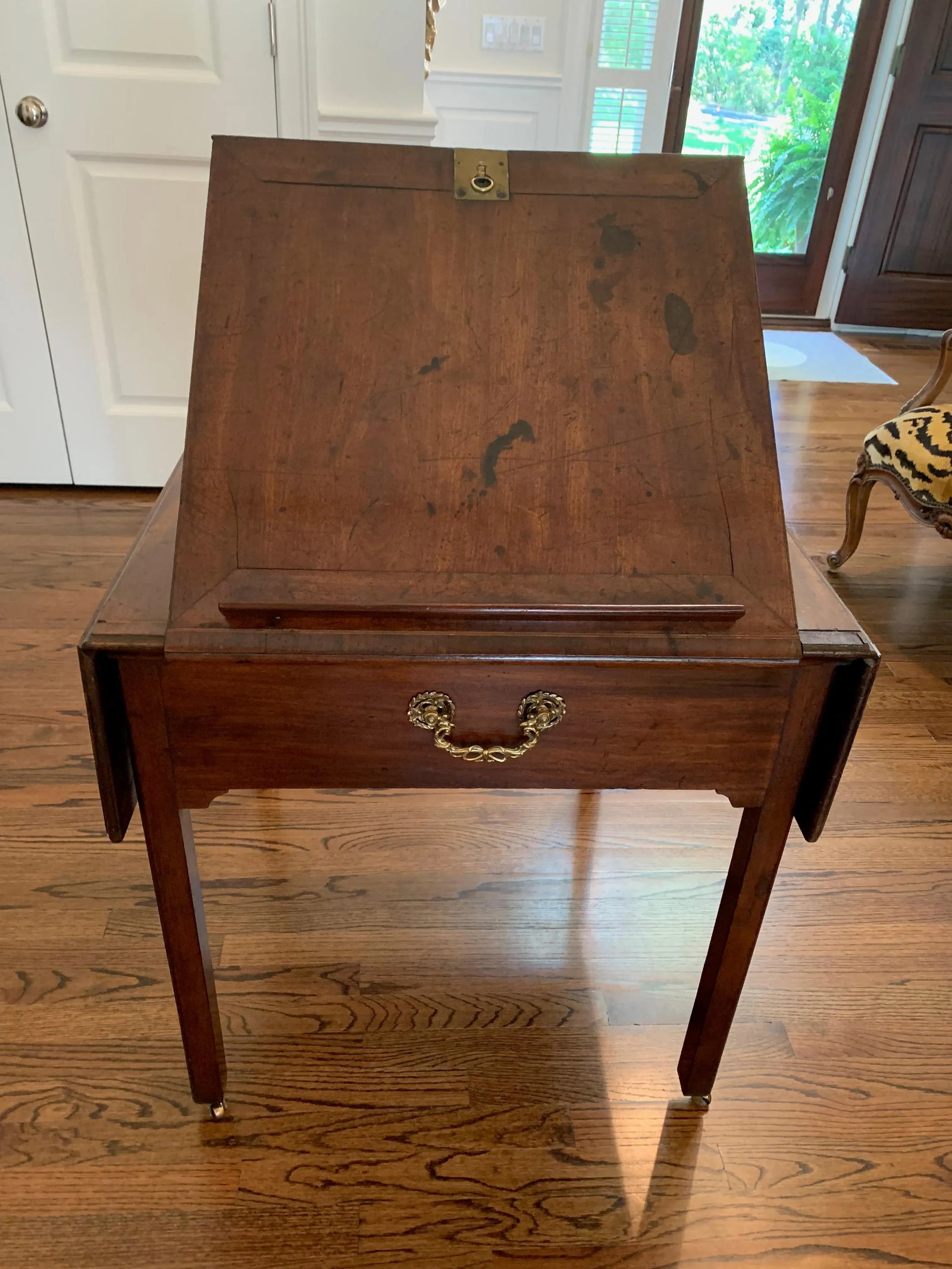 1820s Vintage George III Mahogany Inlaid Architect's Table - 4