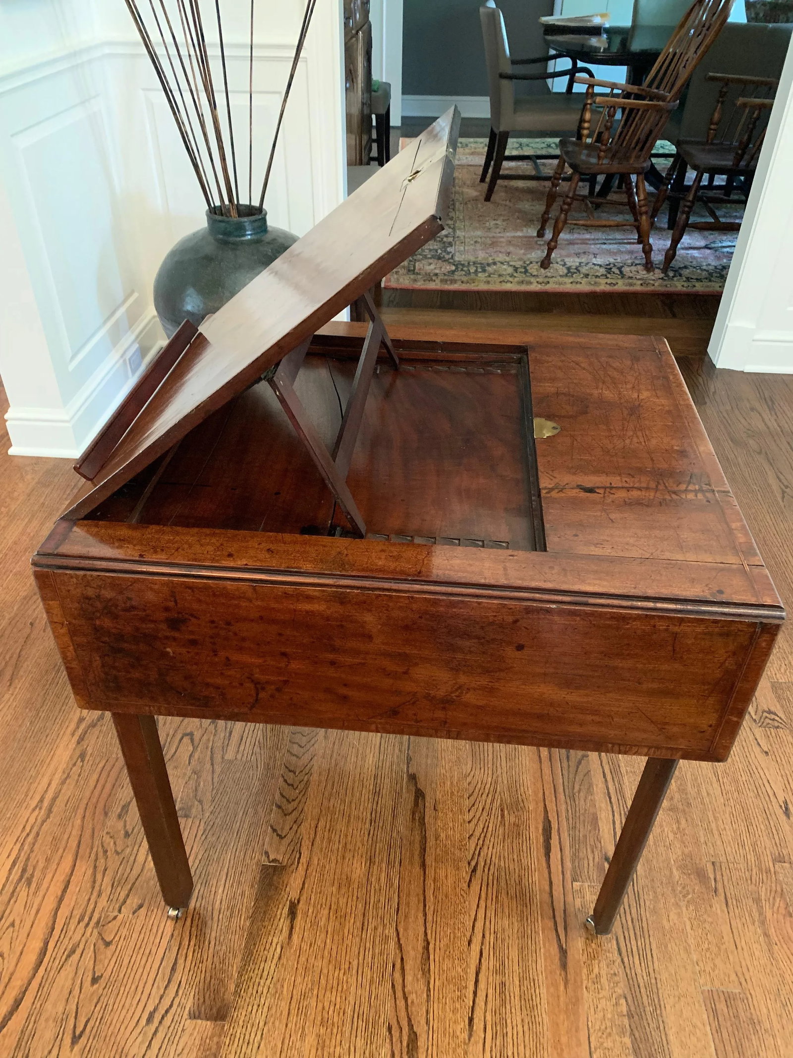 1820s Vintage George III Mahogany Inlaid Architect's Table - 5
