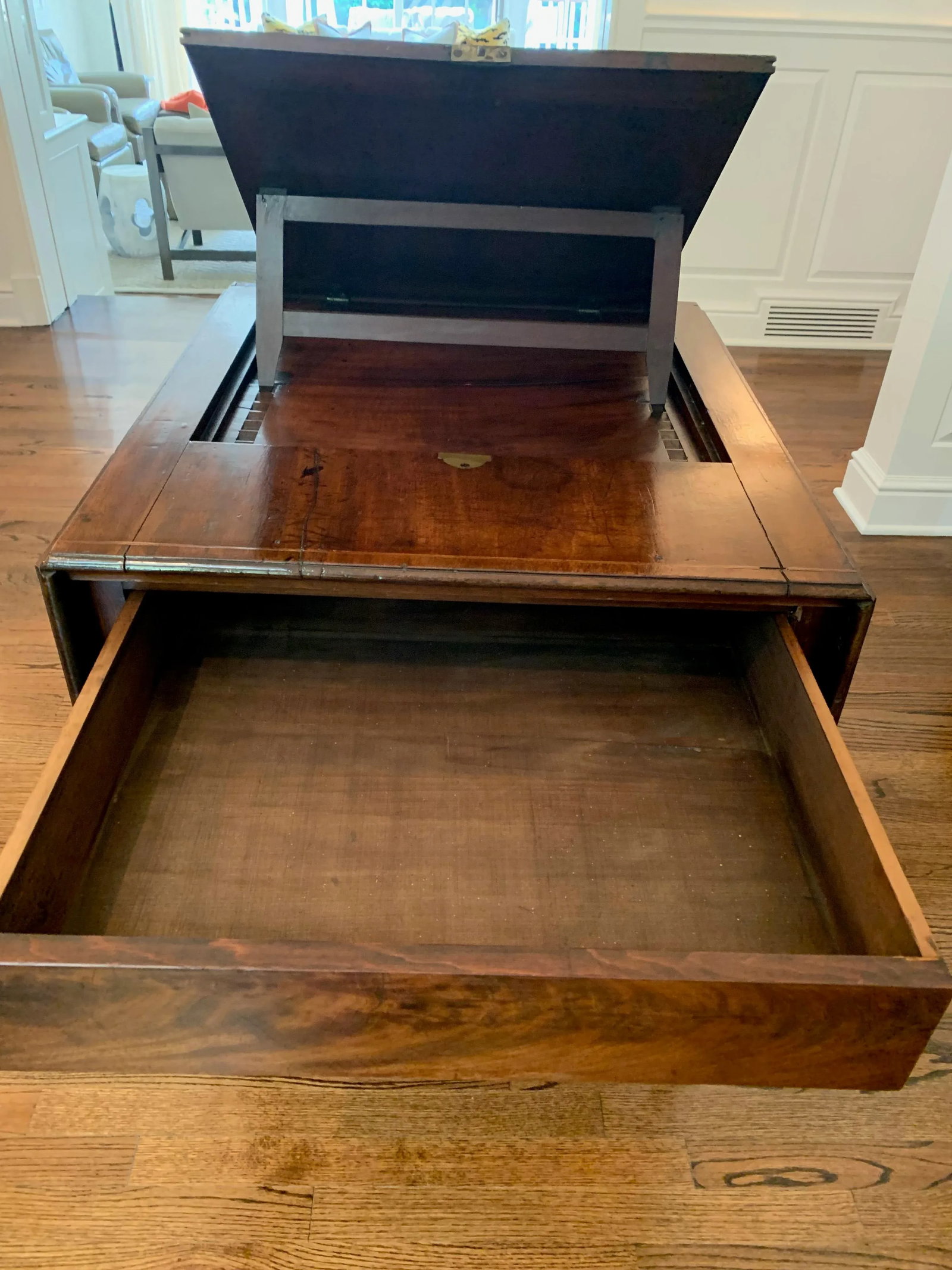 1820s Vintage George III Mahogany Inlaid Architect's Table - 6