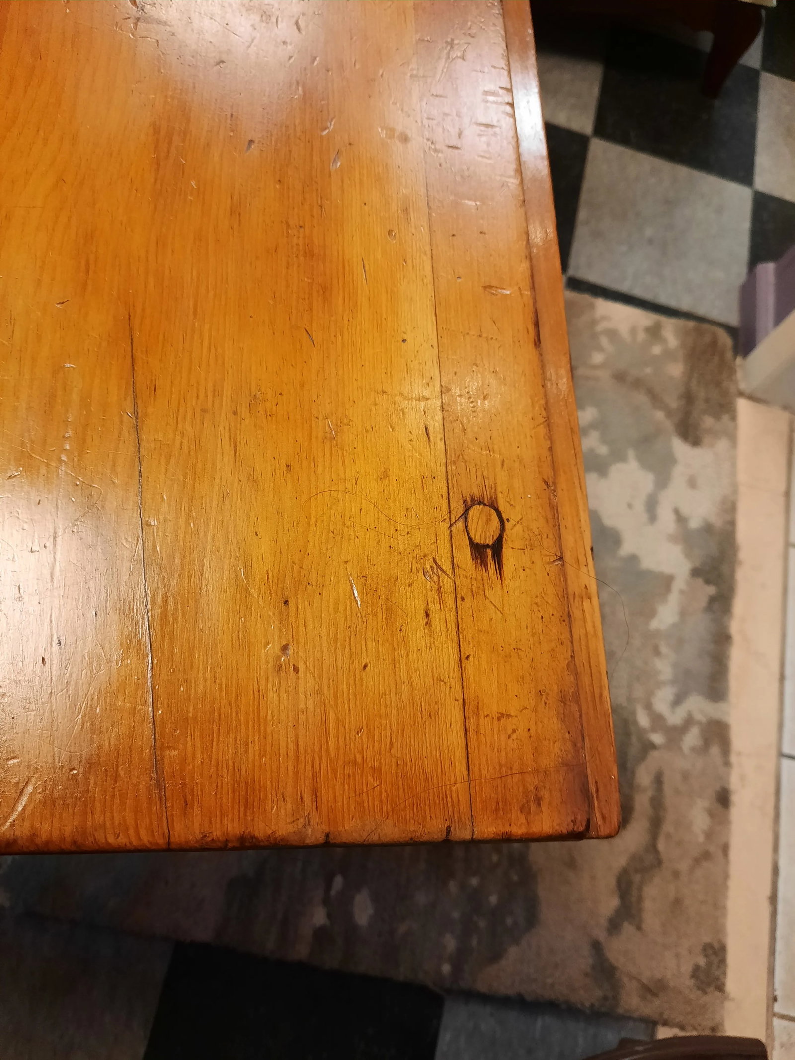 Antique American Pine Drop Leaf Table With Drawer - 10