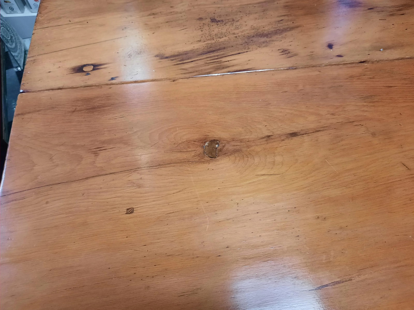 Antique American Pine Drop Leaf Table With Drawer - 2