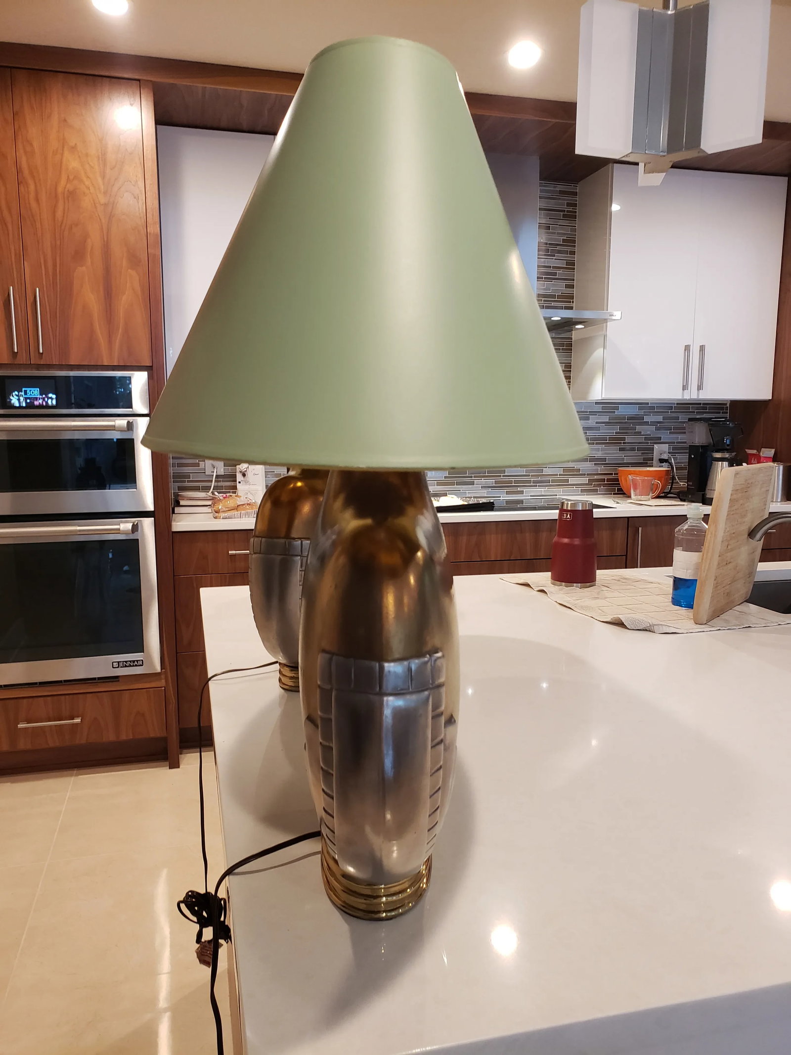 Art Deco Table Lamps With Shades - a Pair - 3