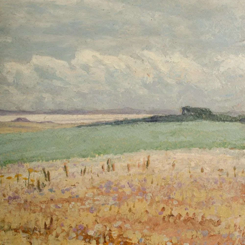 "Blush Fields" Impressionist Landscape Oil Painting by Magnus Weidemann. - 4