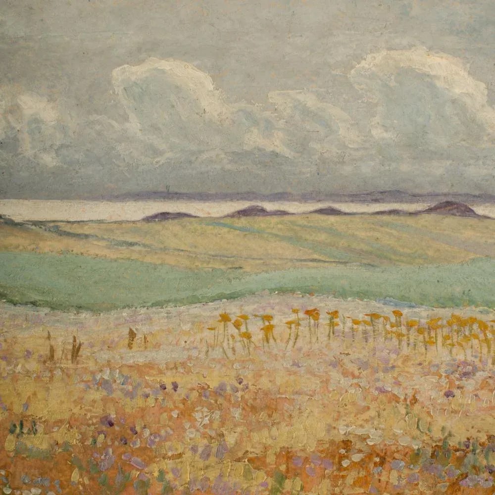 "Blush Fields" Impressionist Landscape Oil Painting by Magnus Weidemann. - 5