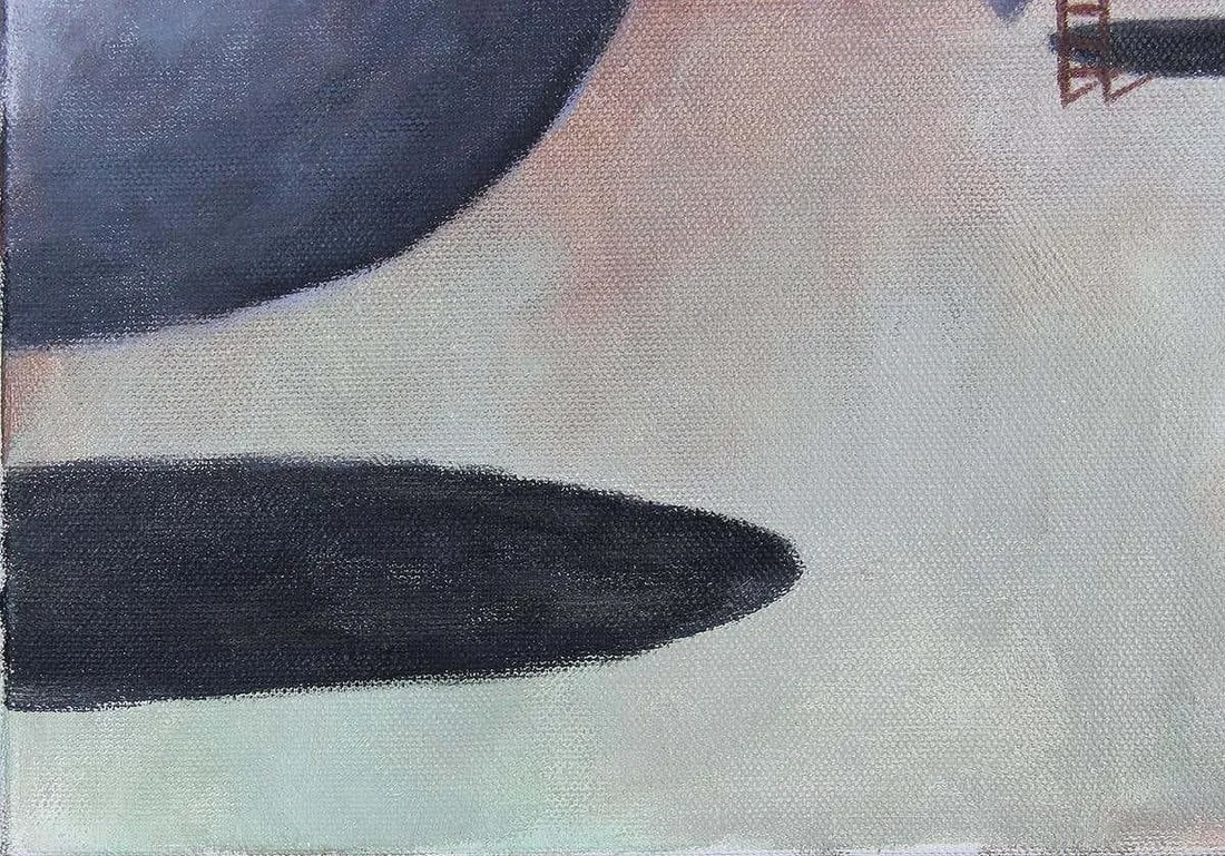 2019 "Here Come the Warm Jets" Contemporary Pastel Surrealist Landscape With Ladders by Scott Woodar - 7