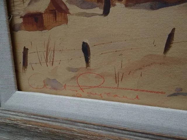 Charles Payzant Double-Sided Western Watercolor - 6