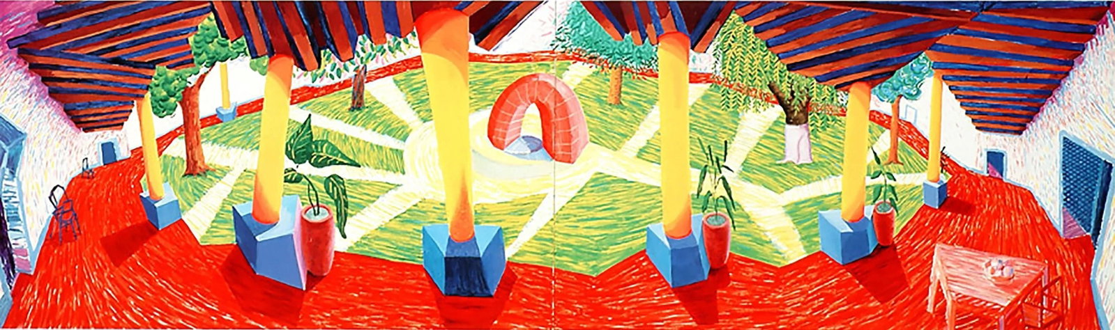 1988 David Hockney Los Angeles County Museum of Art Exhibition Poster - 2
