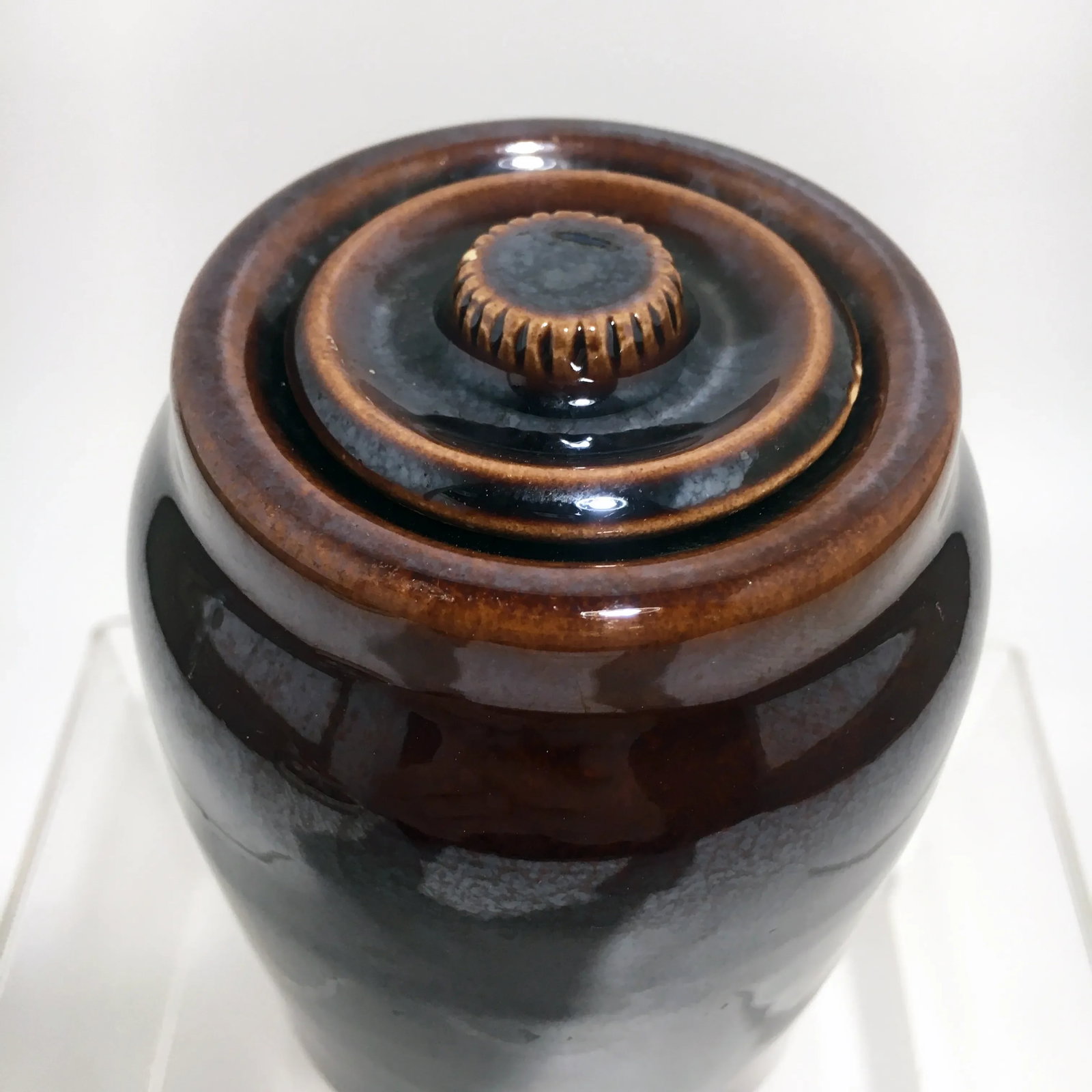 Antique 19th Century Stoneware Mustard Jar Crock - 4