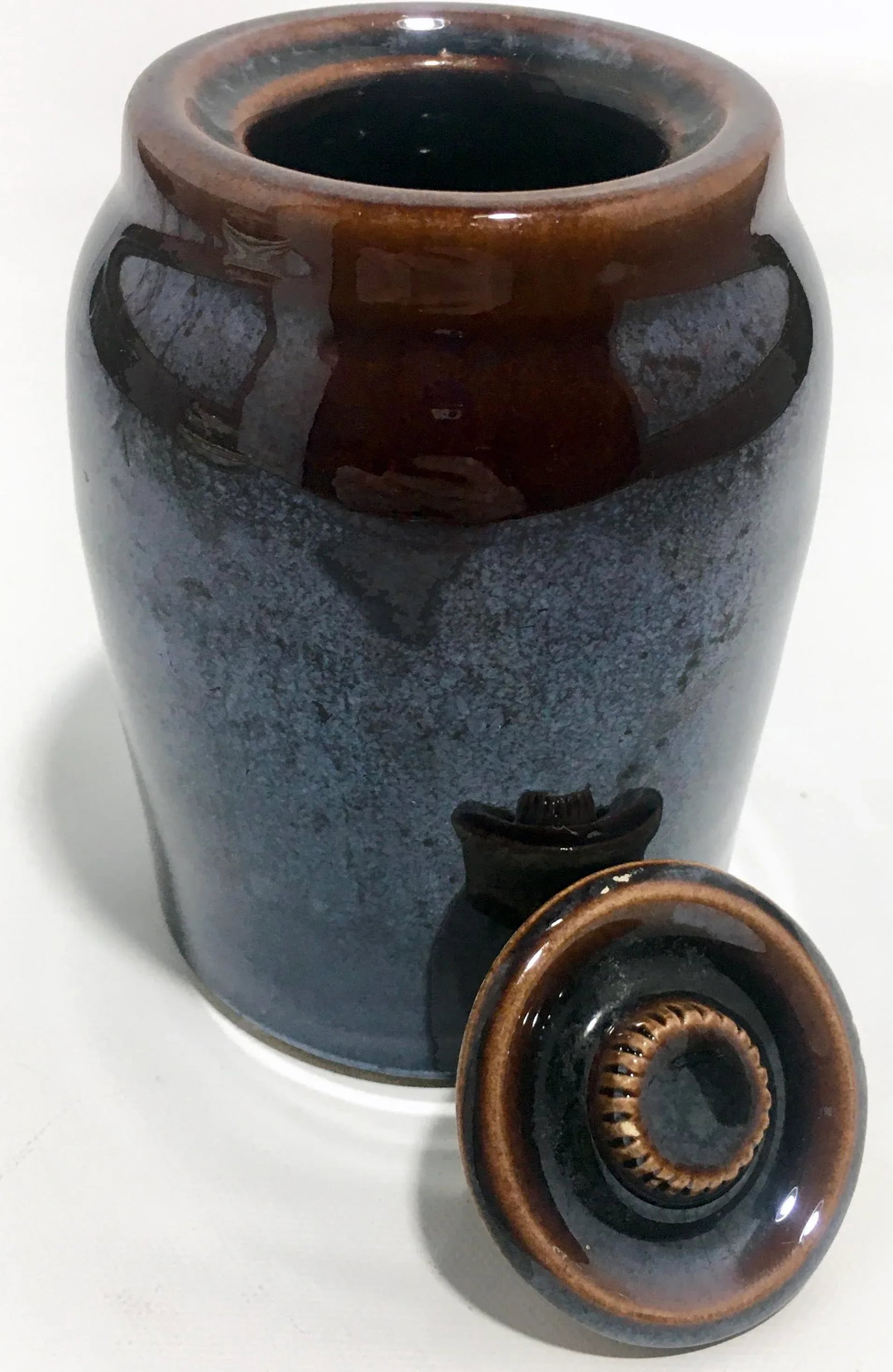 Antique 19th Century Stoneware Mustard Jar Crock - 6