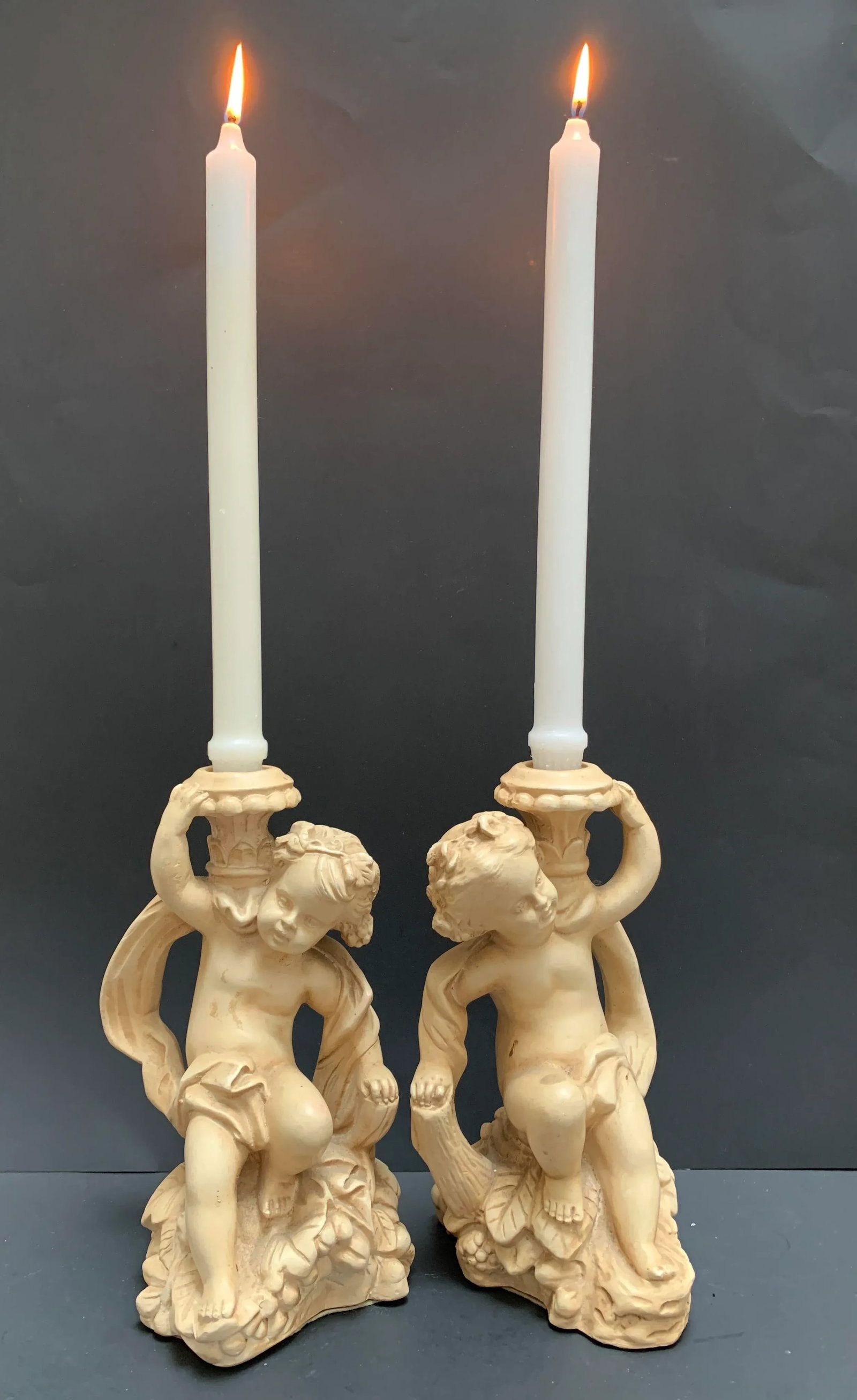 Vintage Italian Angel Candleholders, a Pair - 10