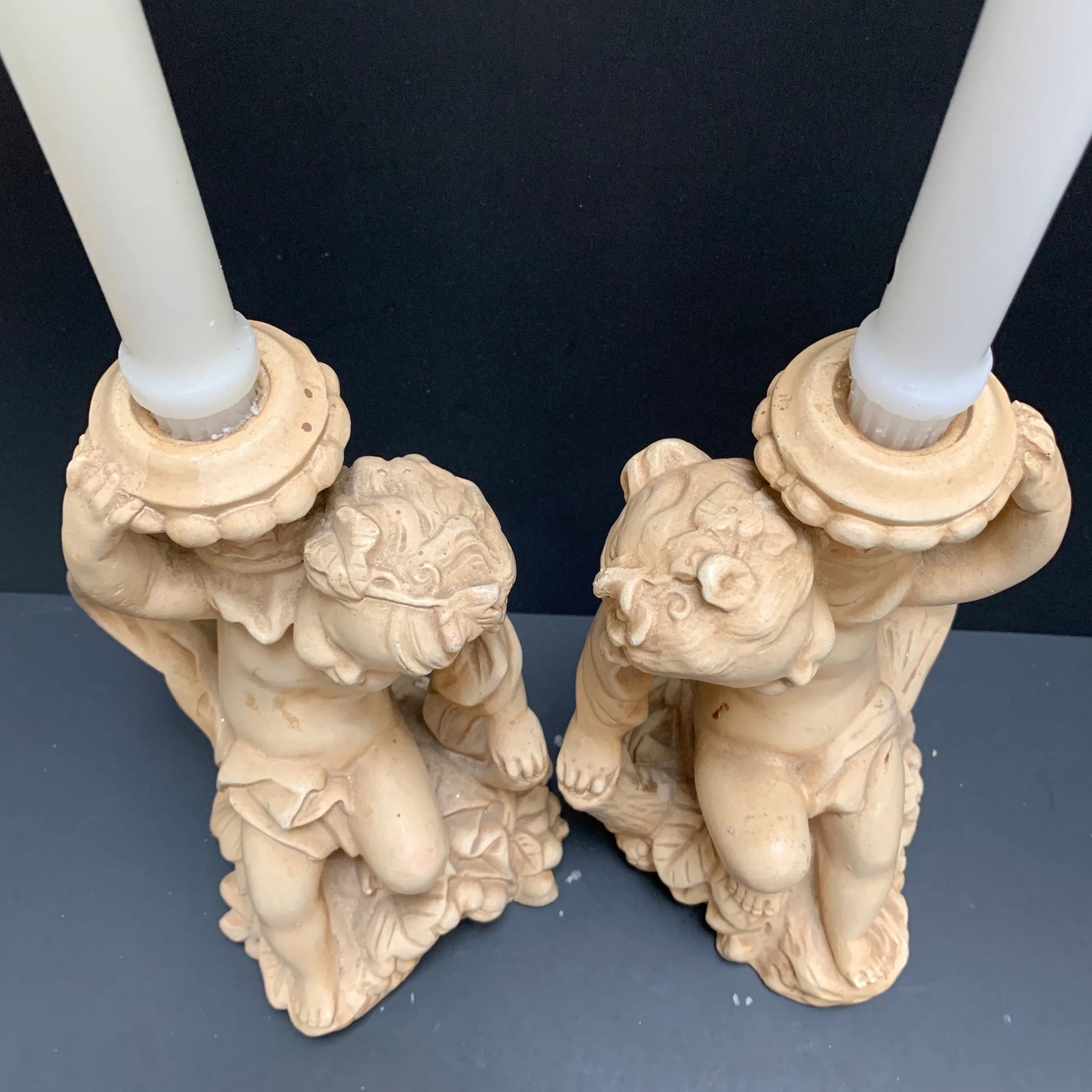 Vintage Italian Angel Candleholders, a Pair - 12