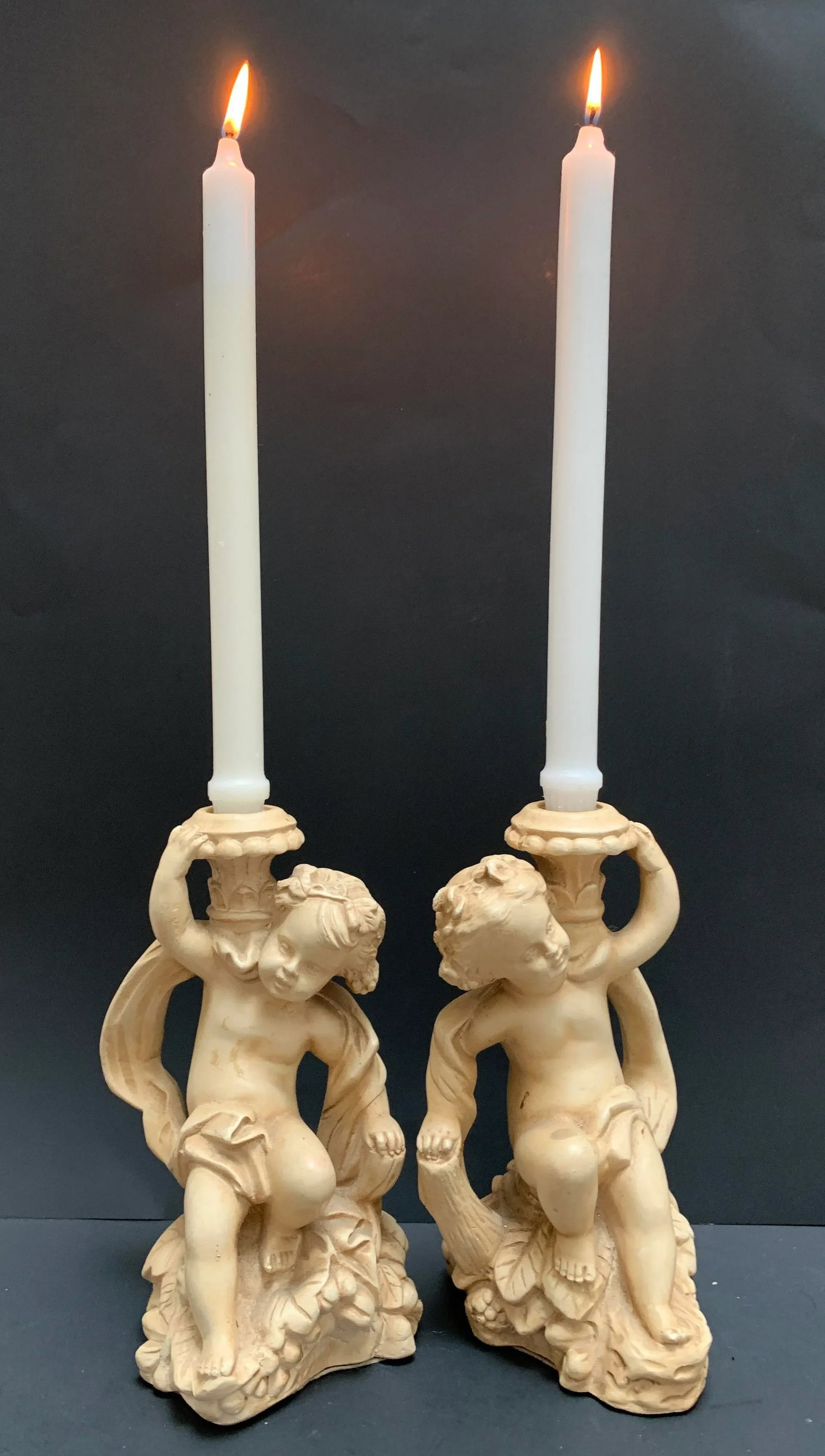 Vintage Italian Angel Candleholders, a Pair - 13