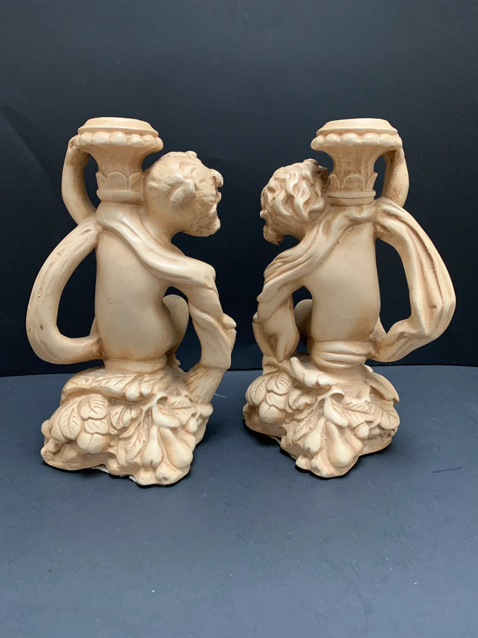 Vintage Italian Angel Candleholders, a Pair - 6