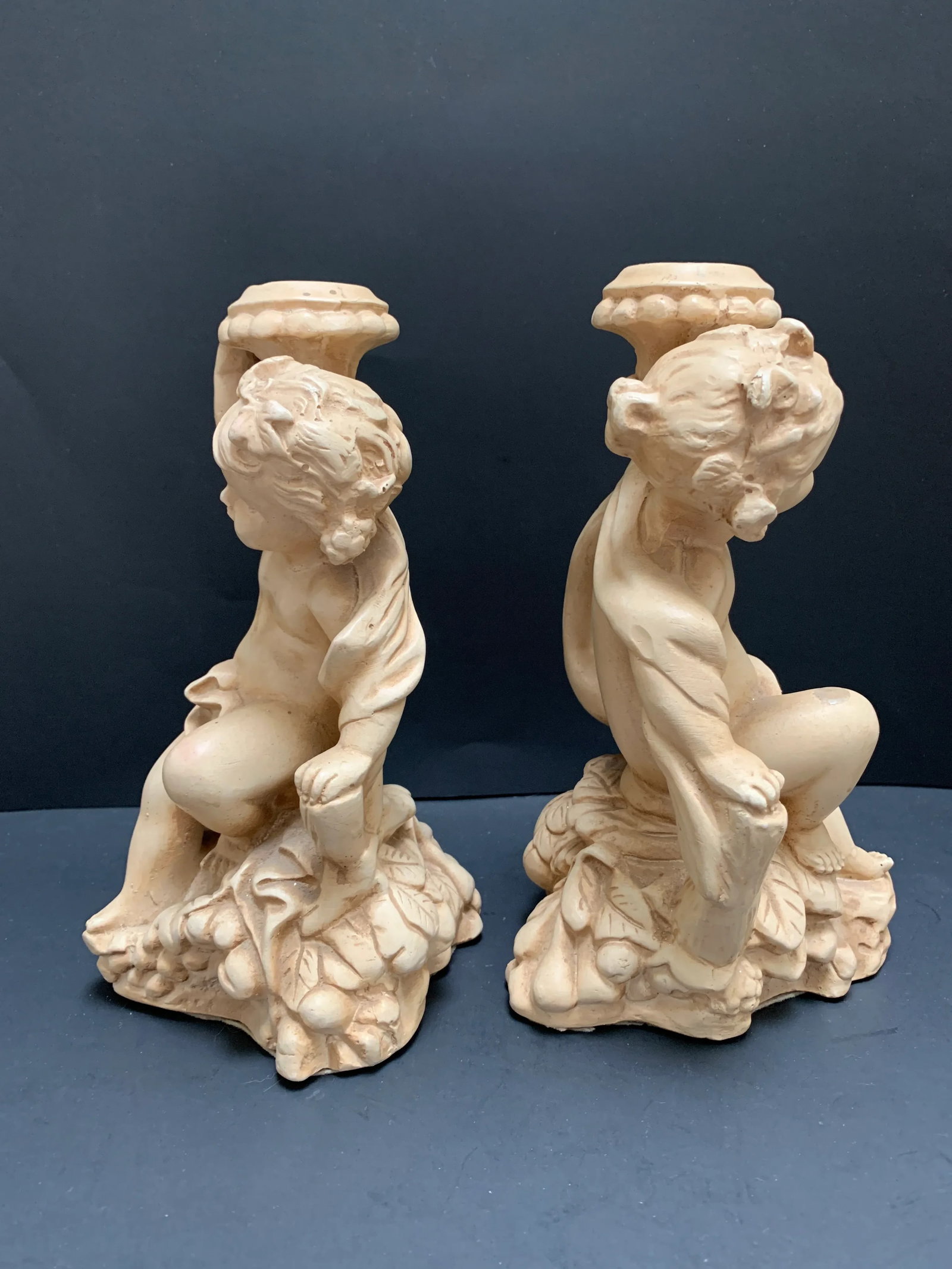 Vintage Italian Angel Candleholders, a Pair - 9