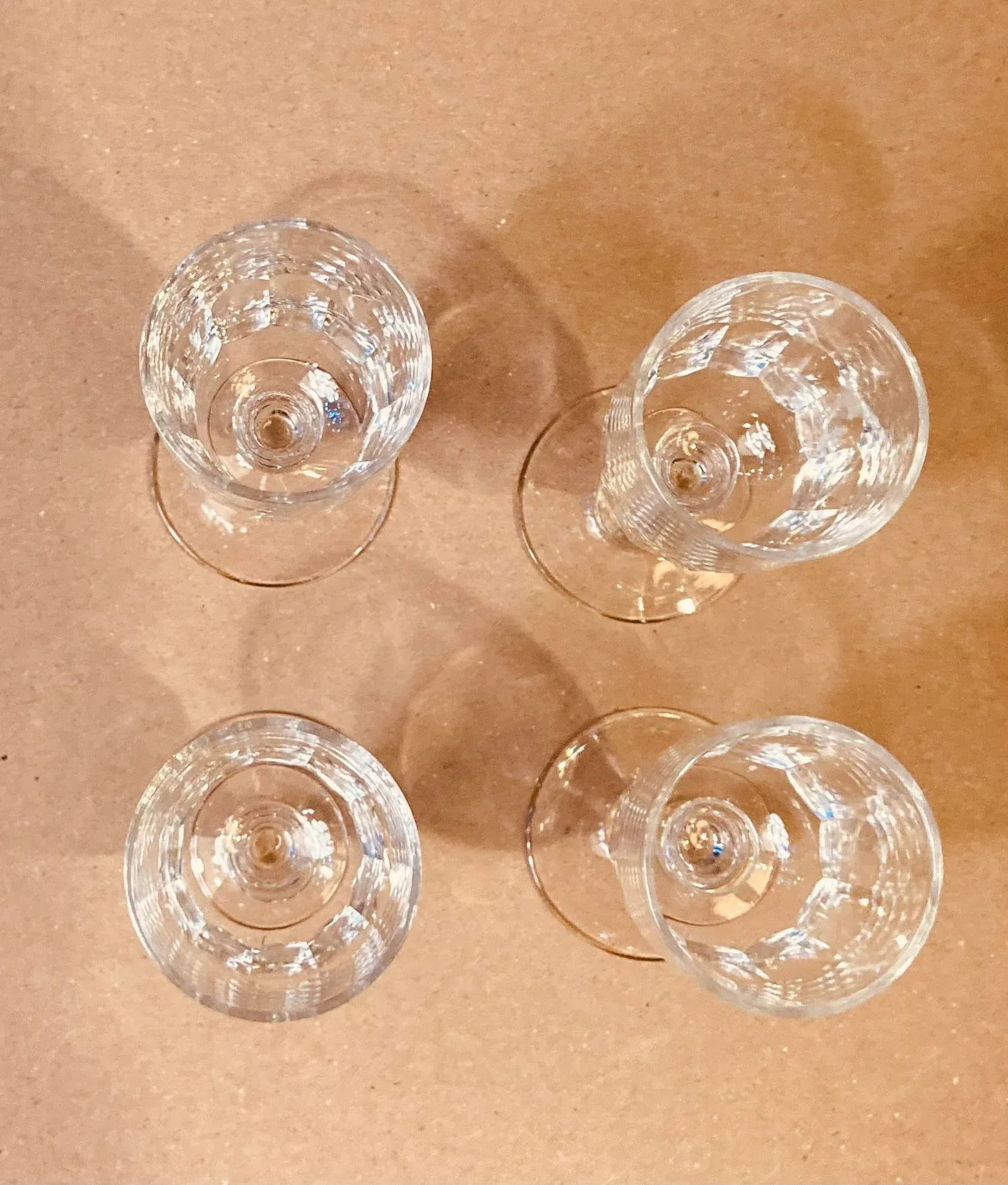 Antique Crystal Cordial Glasses- Set of 4 - 4
