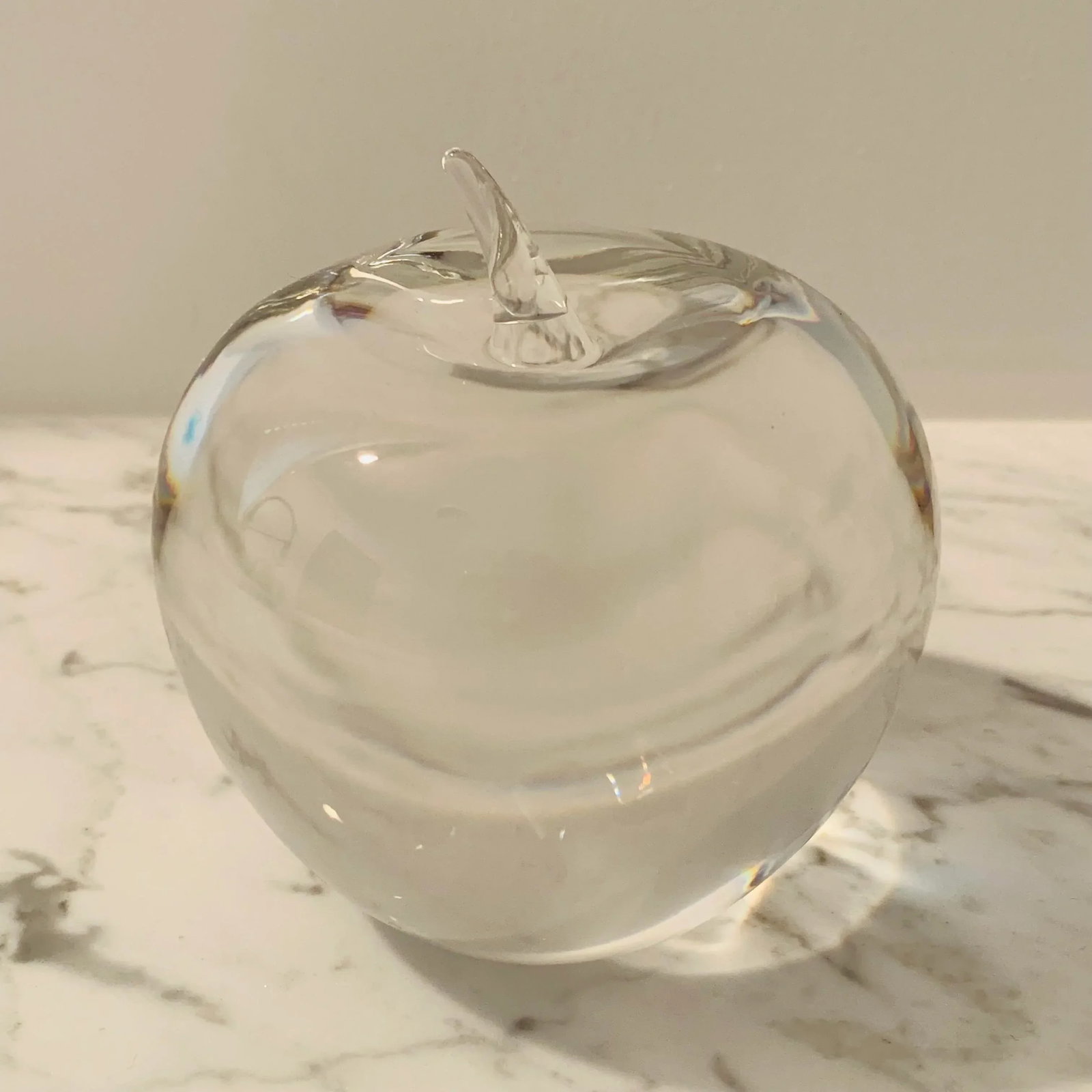Vintage Tiffany & Co. Crystal Apple Paper Weight - 3