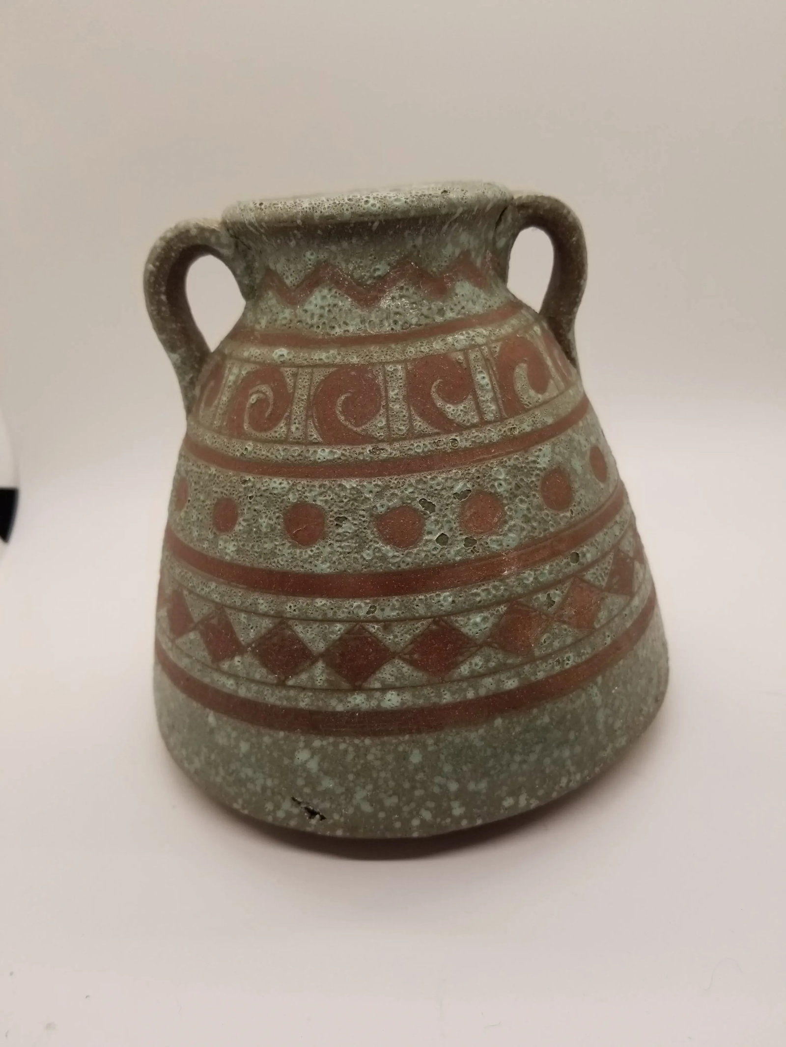 Vintage Red Clay Midcentury Pottery Vase - 3