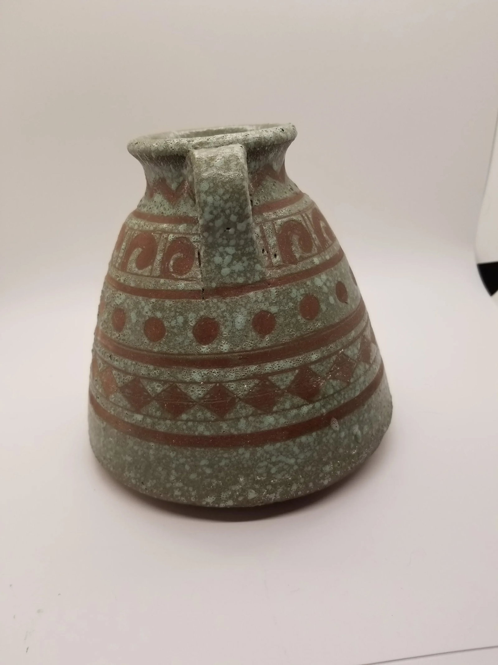 Vintage Red Clay Midcentury Pottery Vase - 4