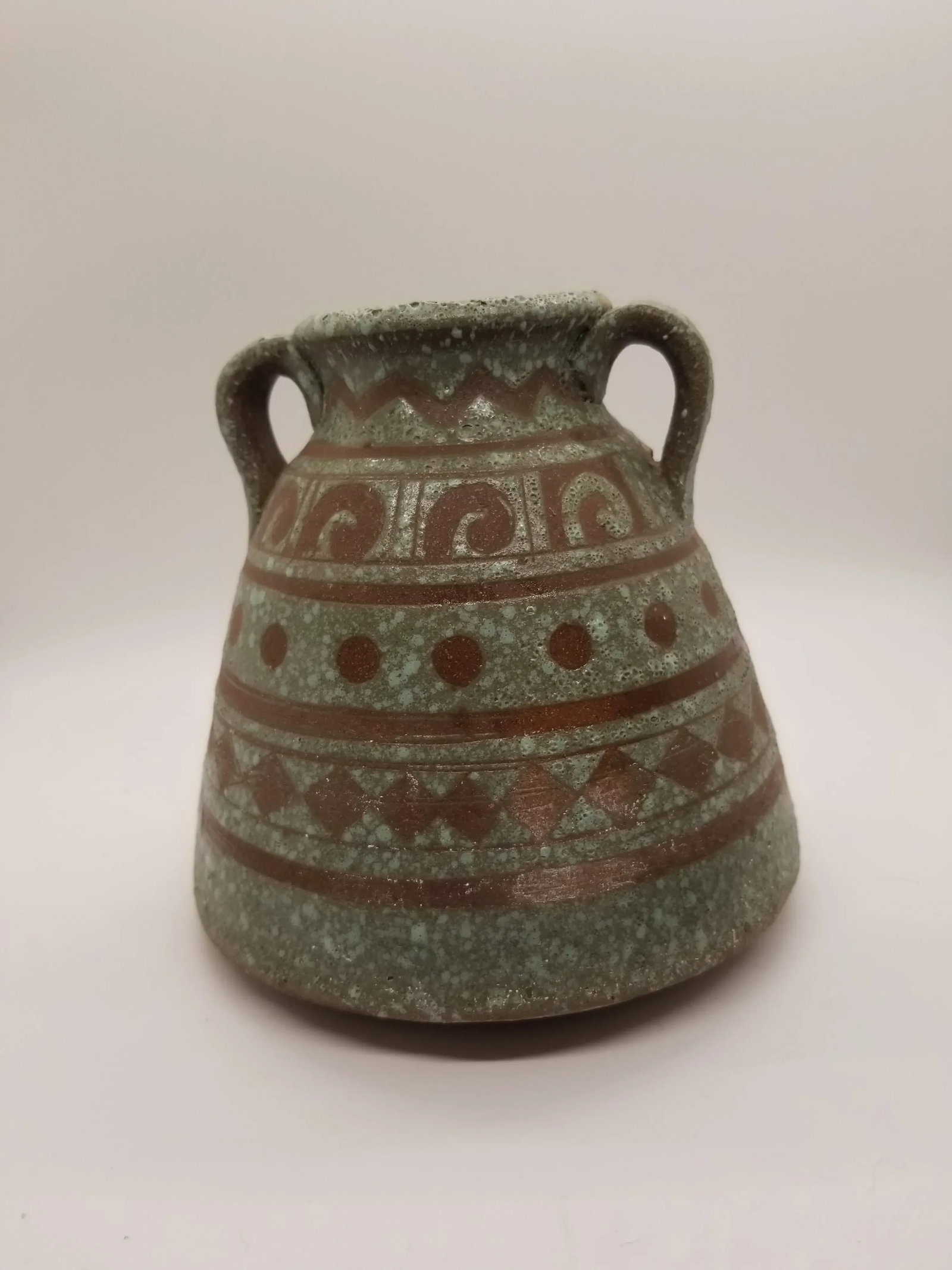 Vintage Red Clay Midcentury Pottery Vase - 5