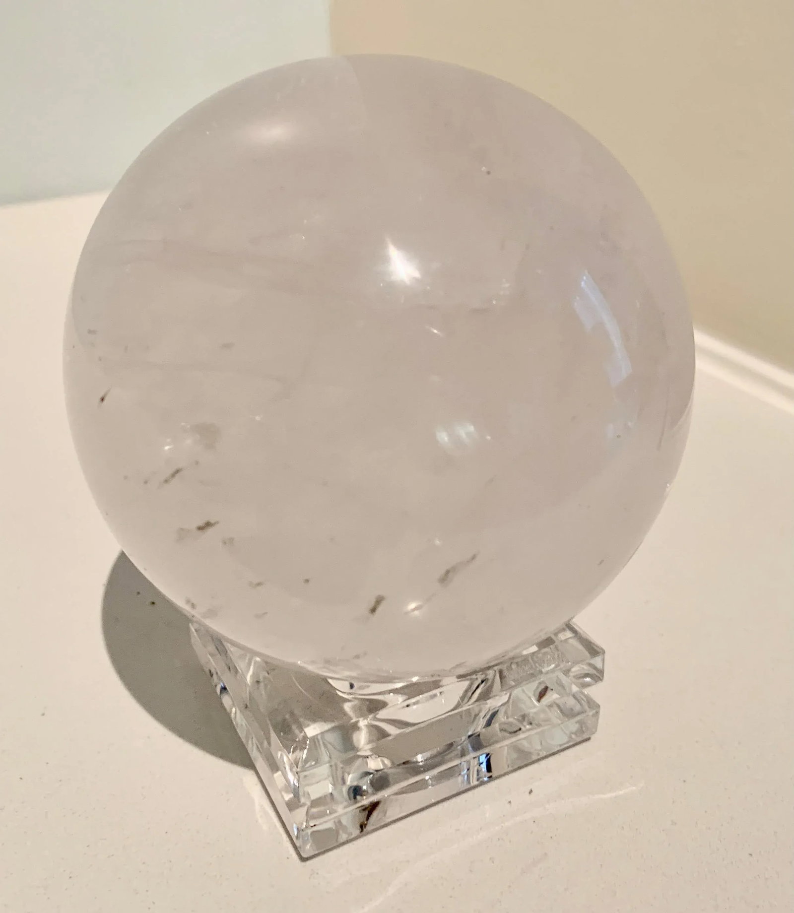 Rock Crystal Ball on Stand Paper Weight - 2