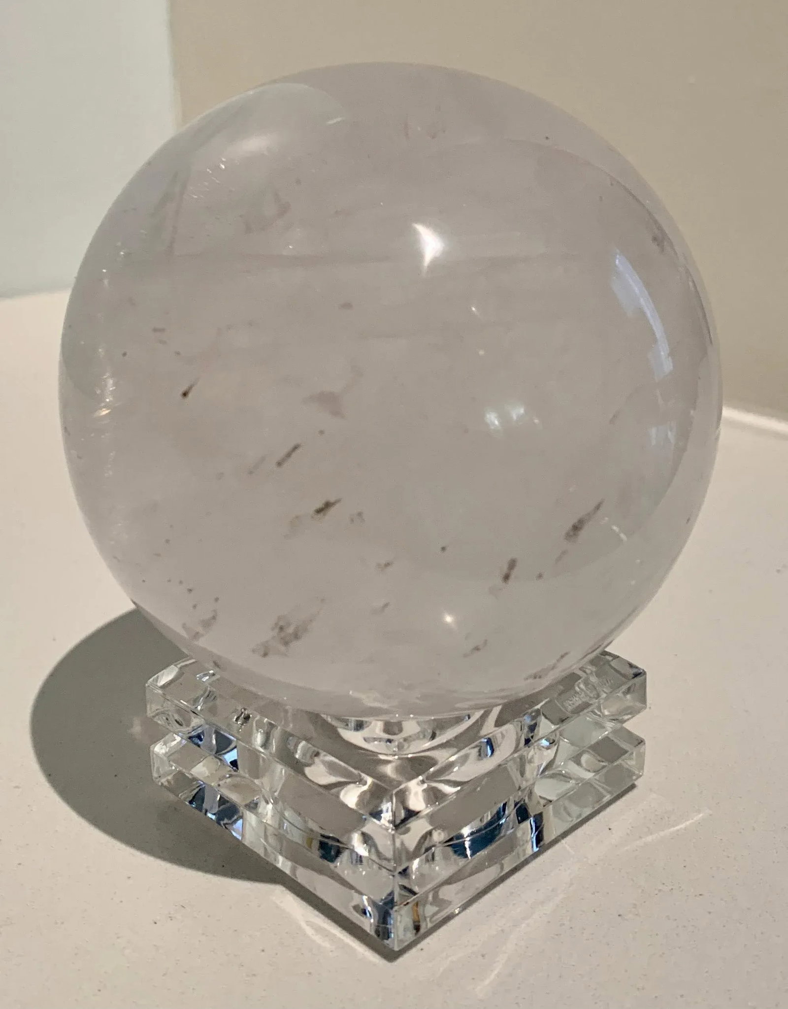 Rock Crystal Ball on Stand Paper Weight - 4