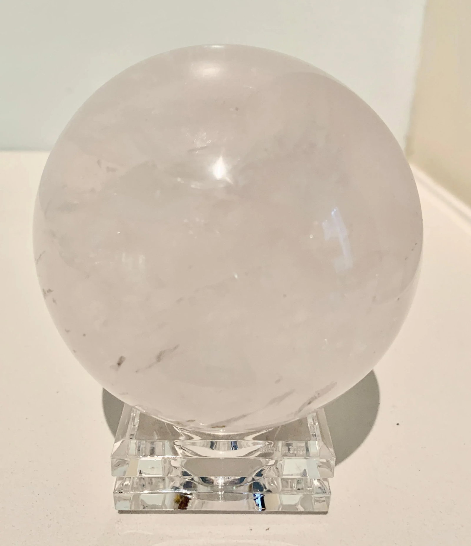 Rock Crystal Ball on Stand Paper Weight - 6