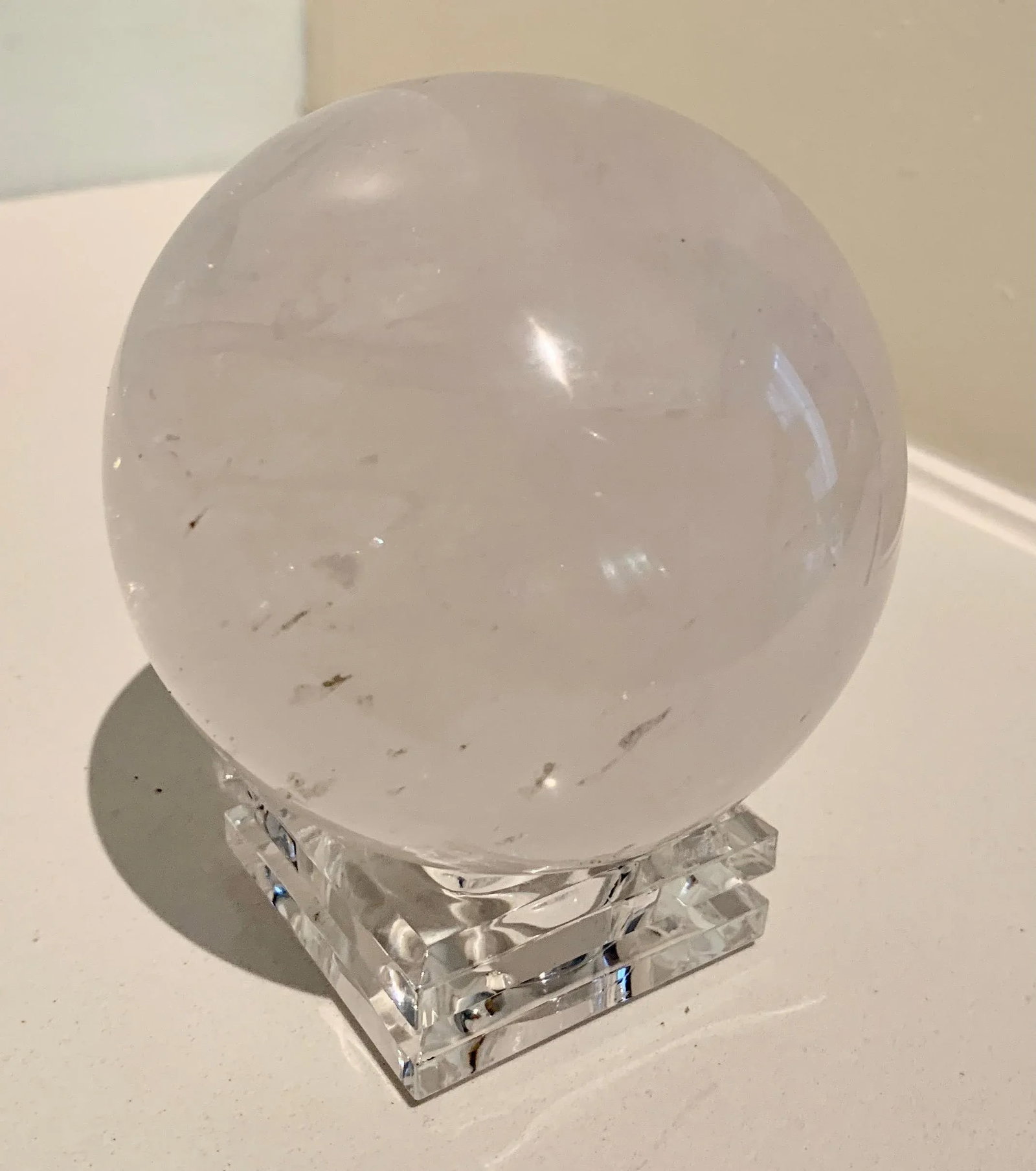 Rock Crystal Ball on Stand Paper Weight - 7