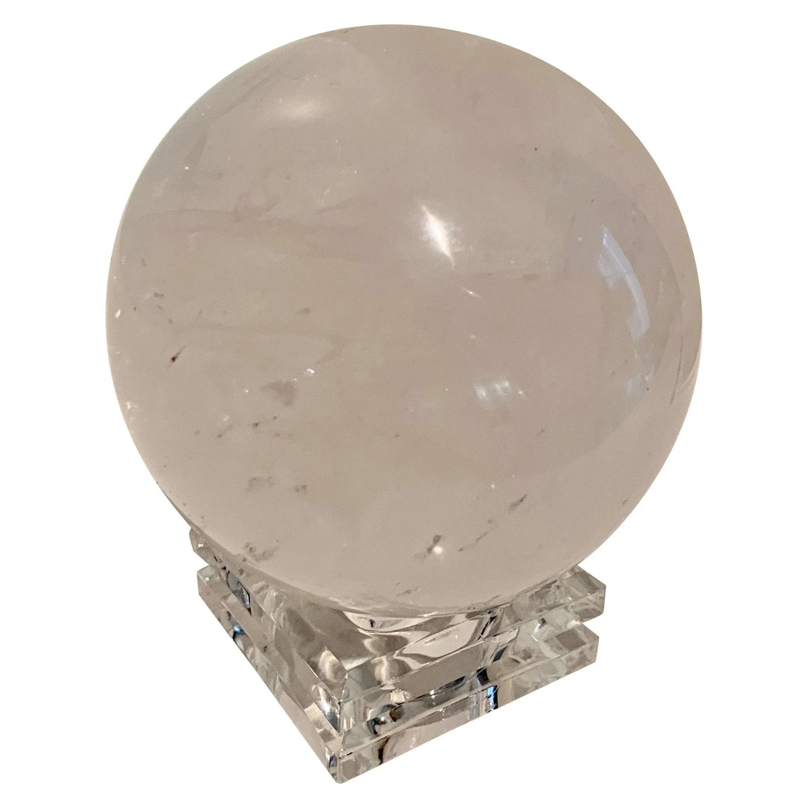 Rock Crystal Ball on Stand Paper Weight - 9